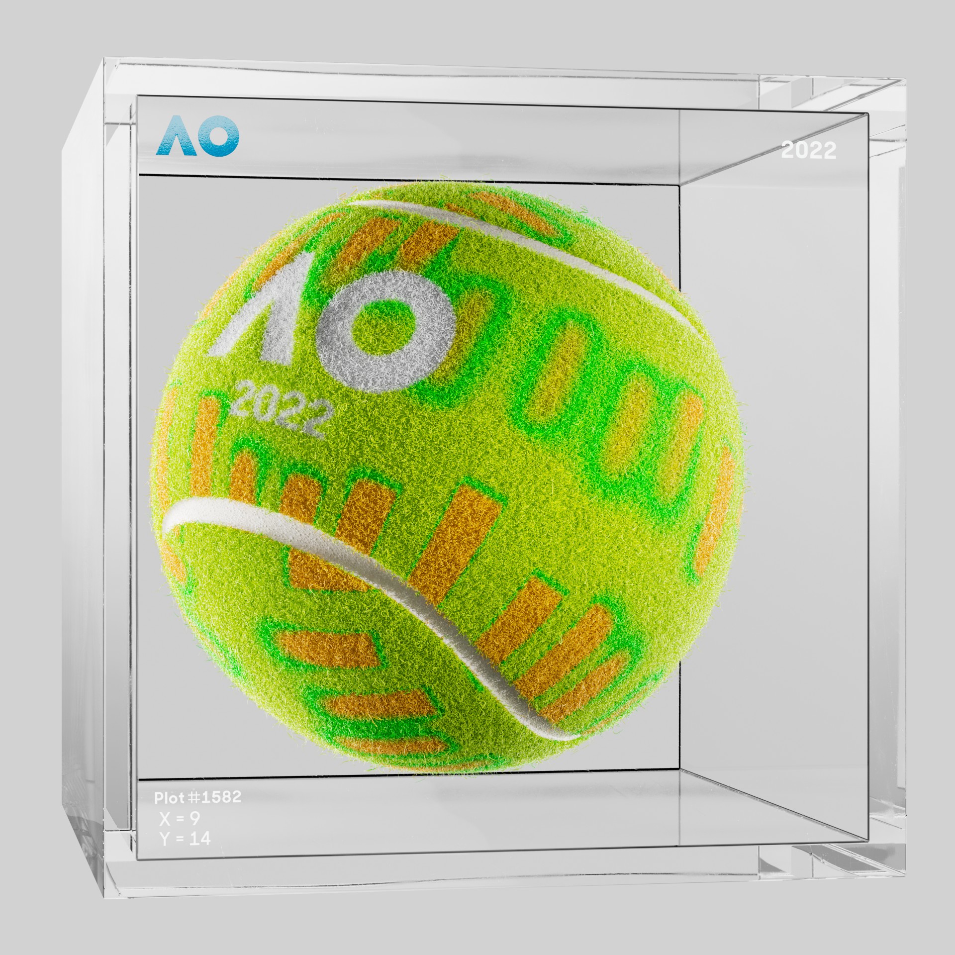 The Australian Open - The Australian Open Art Ball - AO Art Ball #1535 - NFT # 1535