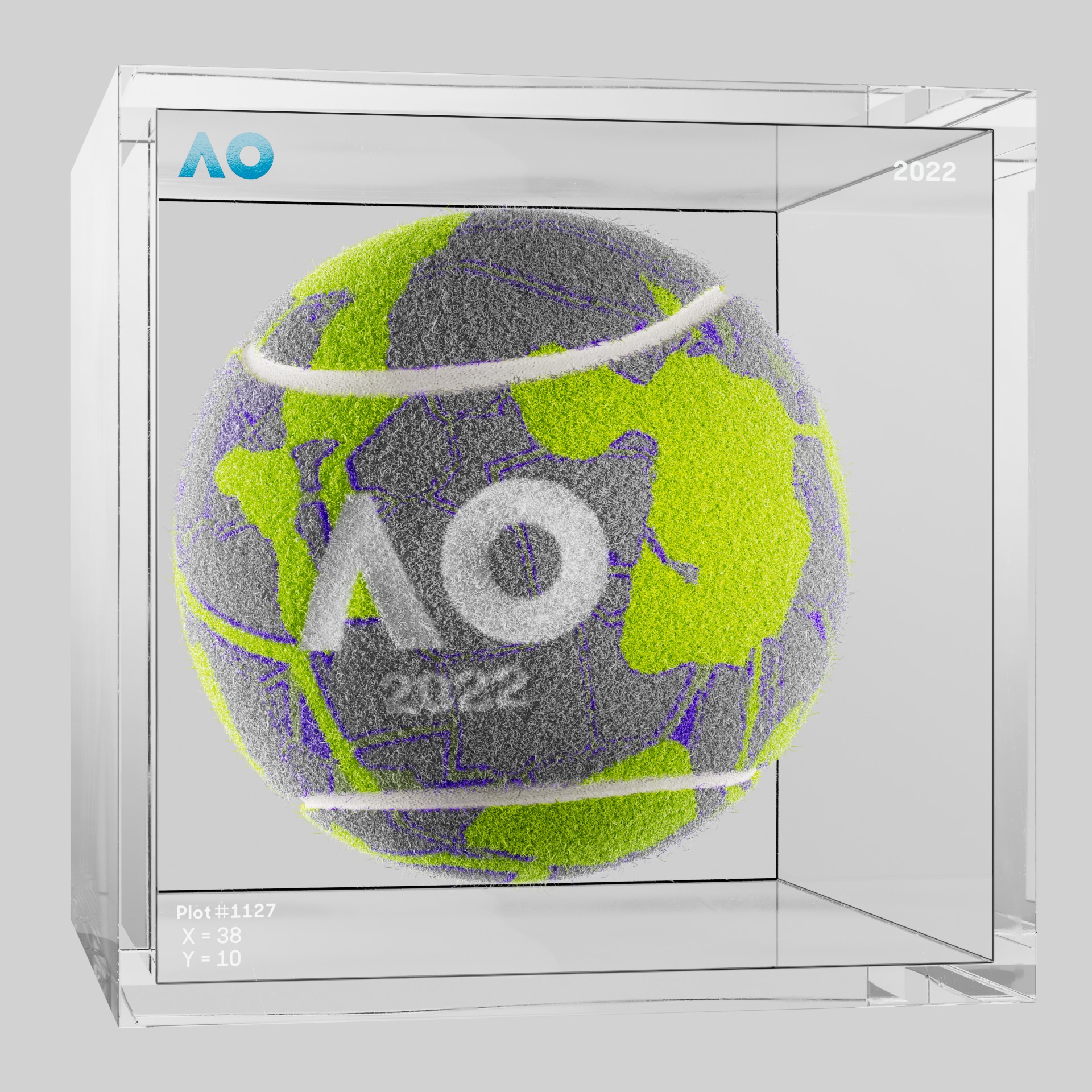 The Australian Open - The Australian Open Art Ball - AO Art Ball #1536 - NFT # 1536