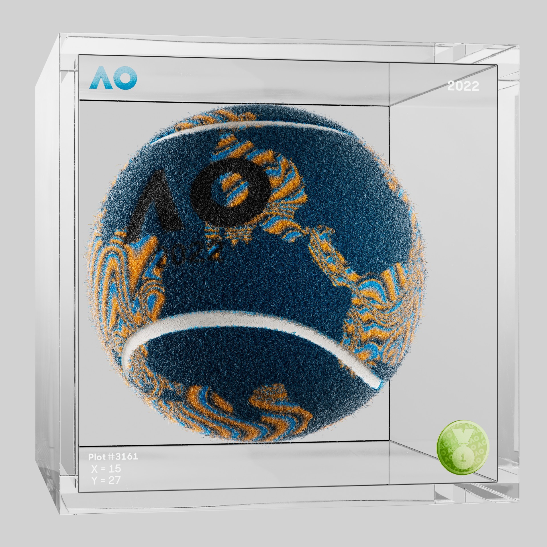 The Australian Open - The Australian Open Art Ball - AO Art Ball #1537 - NFT # 1537