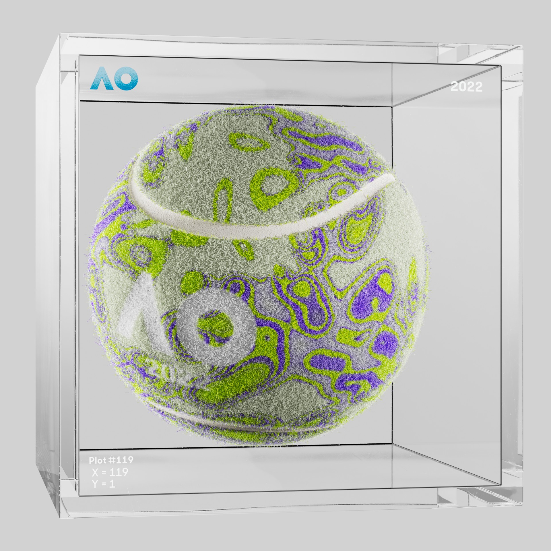 The Australian Open - The Australian Open Art Ball - AO Art Ball #1538 - NFT # 1538