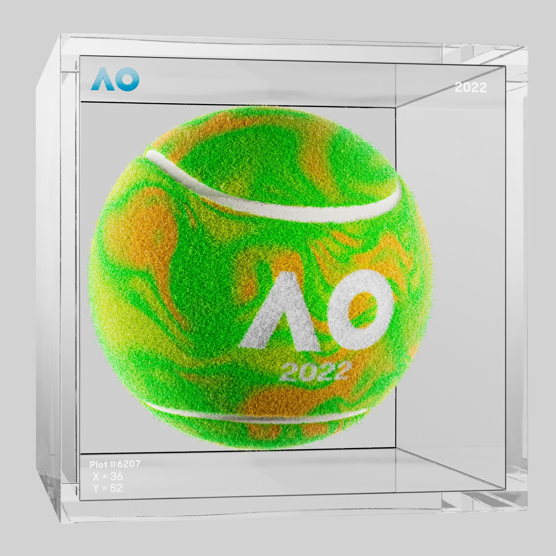 The Australian Open - The Australian Open Art Ball - AO Art Ball #154 - NFT # 154