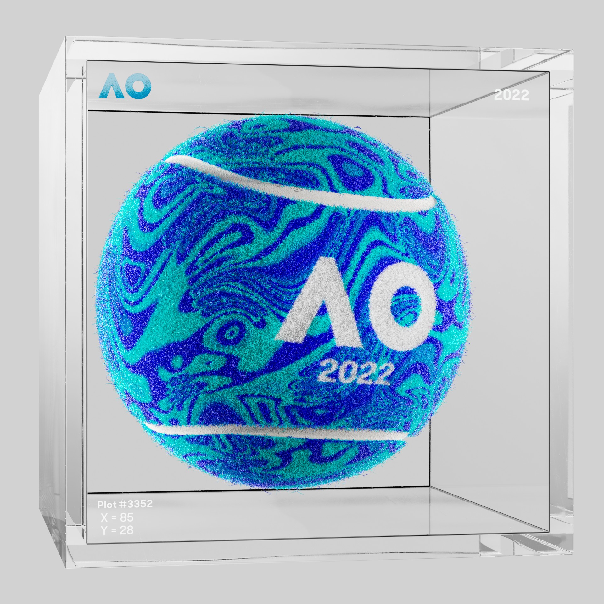 The Australian Open - The Australian Open Art Ball - AO Art Ball #1540 - NFT # 1540