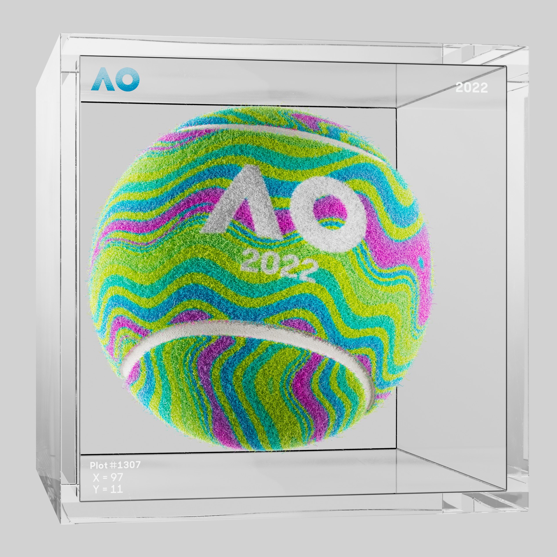 The Australian Open - The Australian Open Art Ball - AO Art Ball #1542 - NFT # 1542