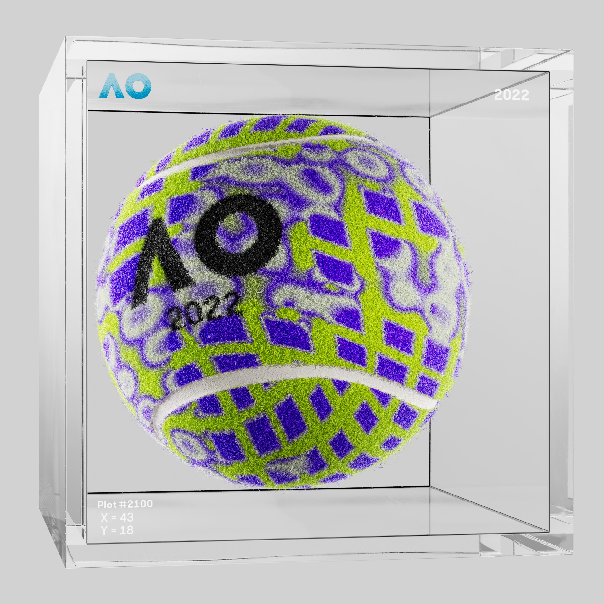 The Australian Open - The Australian Open Art Ball - AO Art Ball #1544 - NFT # 1544
