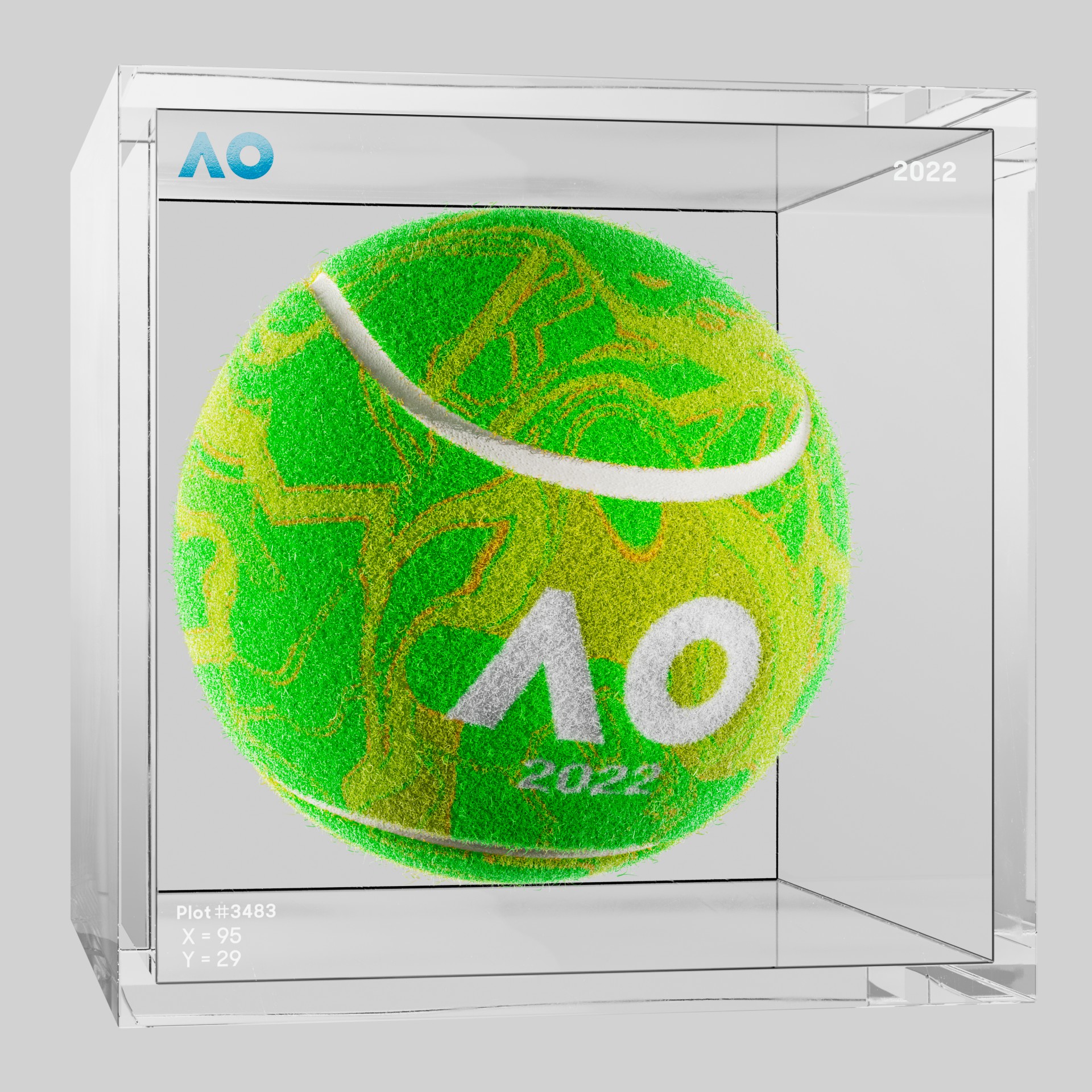 The Australian Open - The Australian Open Art Ball - AO Art Ball #1546 - NFT # 1546