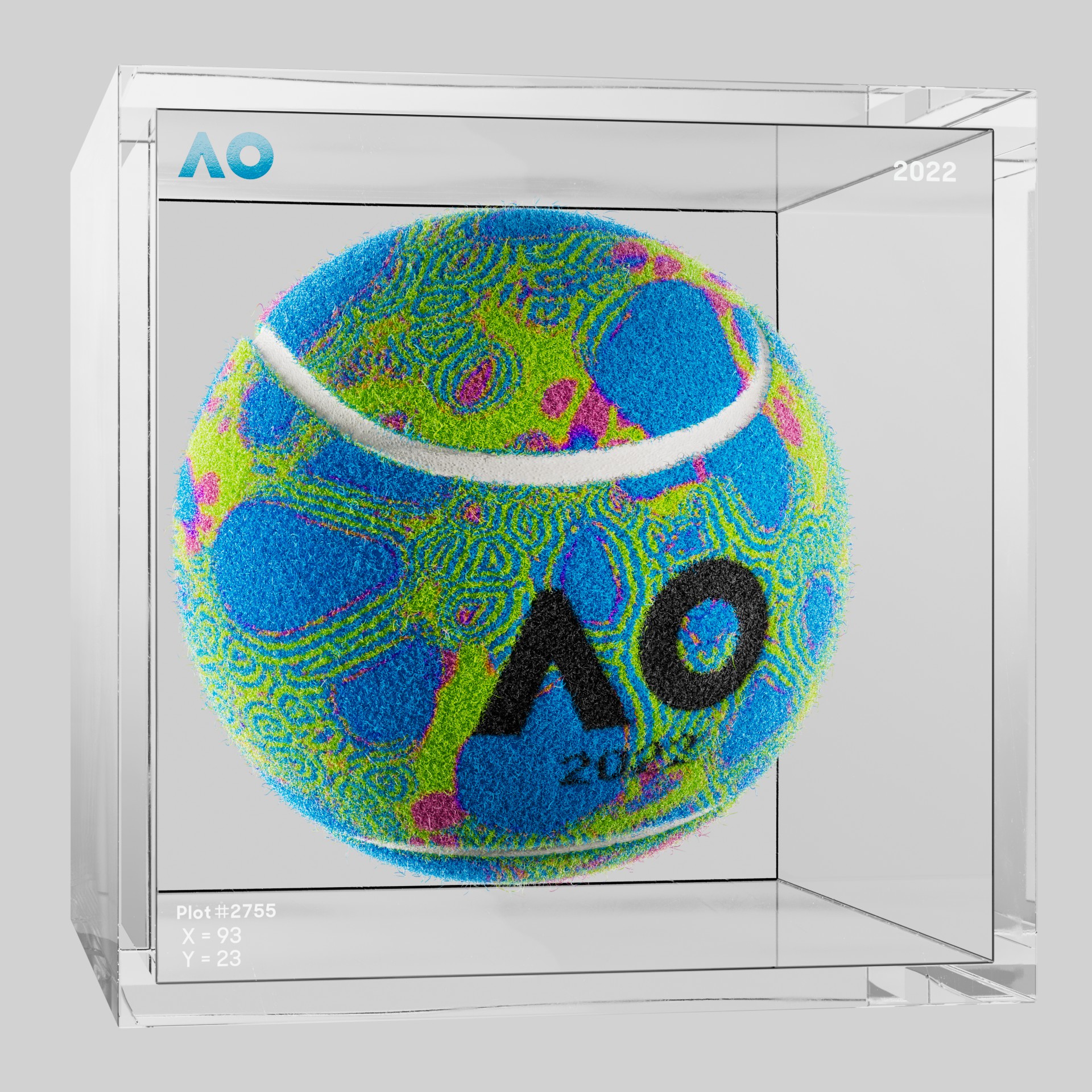 The Australian Open - The Australian Open Art Ball - AO Art Ball #1547 - NFT # 1547