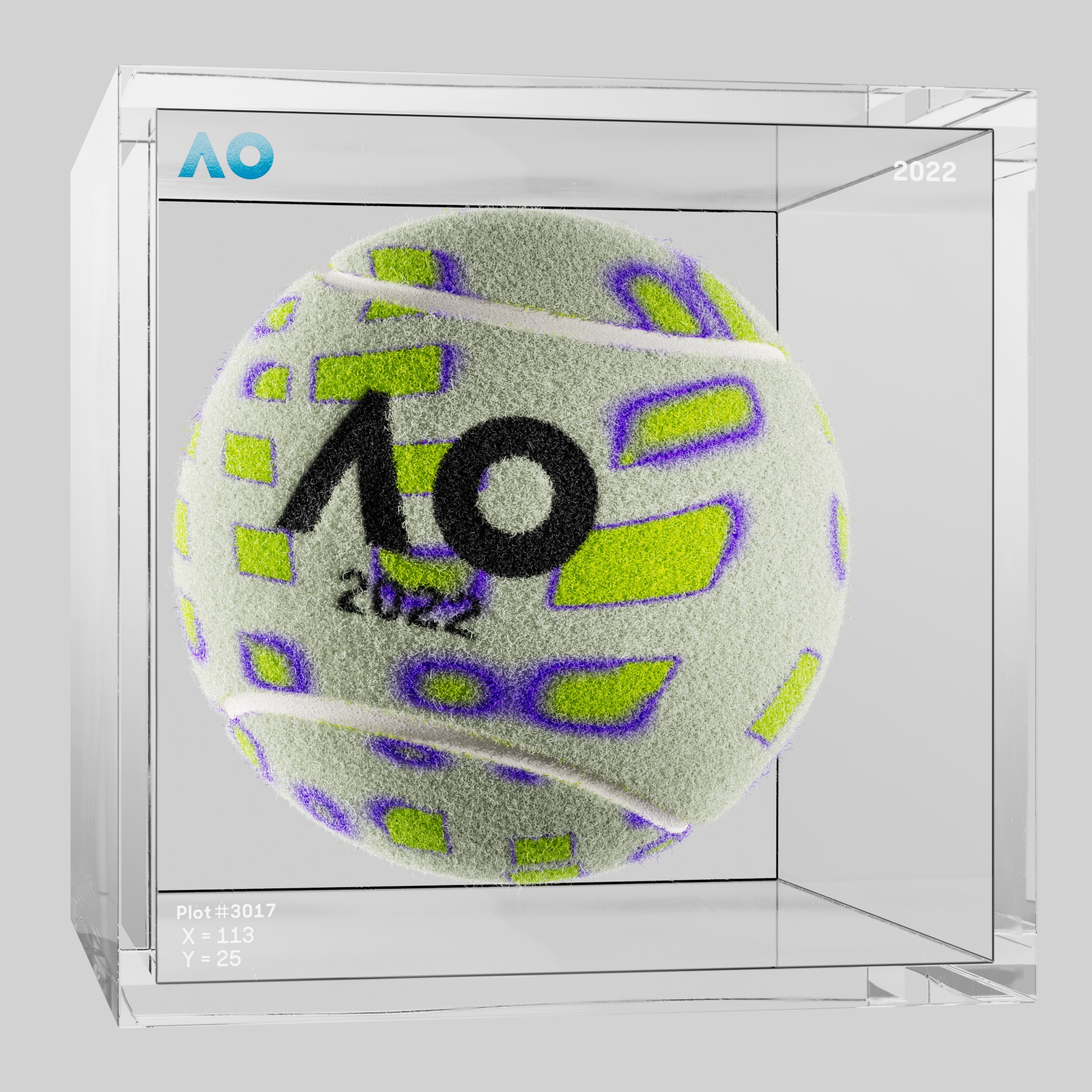 The Australian Open - The Australian Open Art Ball - AO Art Ball #155 - NFT # 155