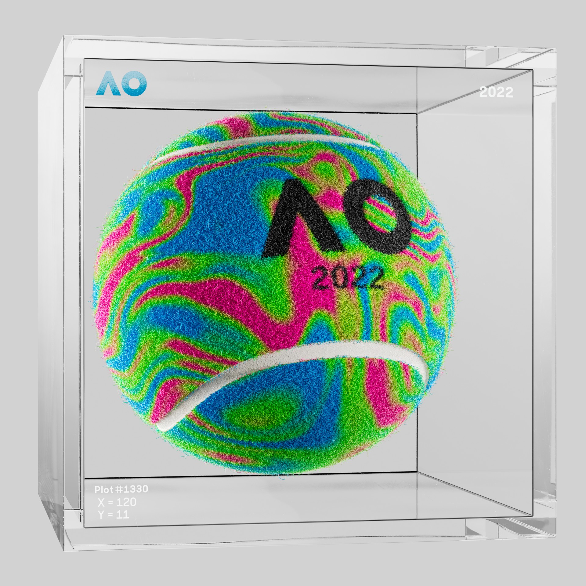 The Australian Open - The Australian Open Art Ball - AO Art Ball #1550 - NFT # 1550