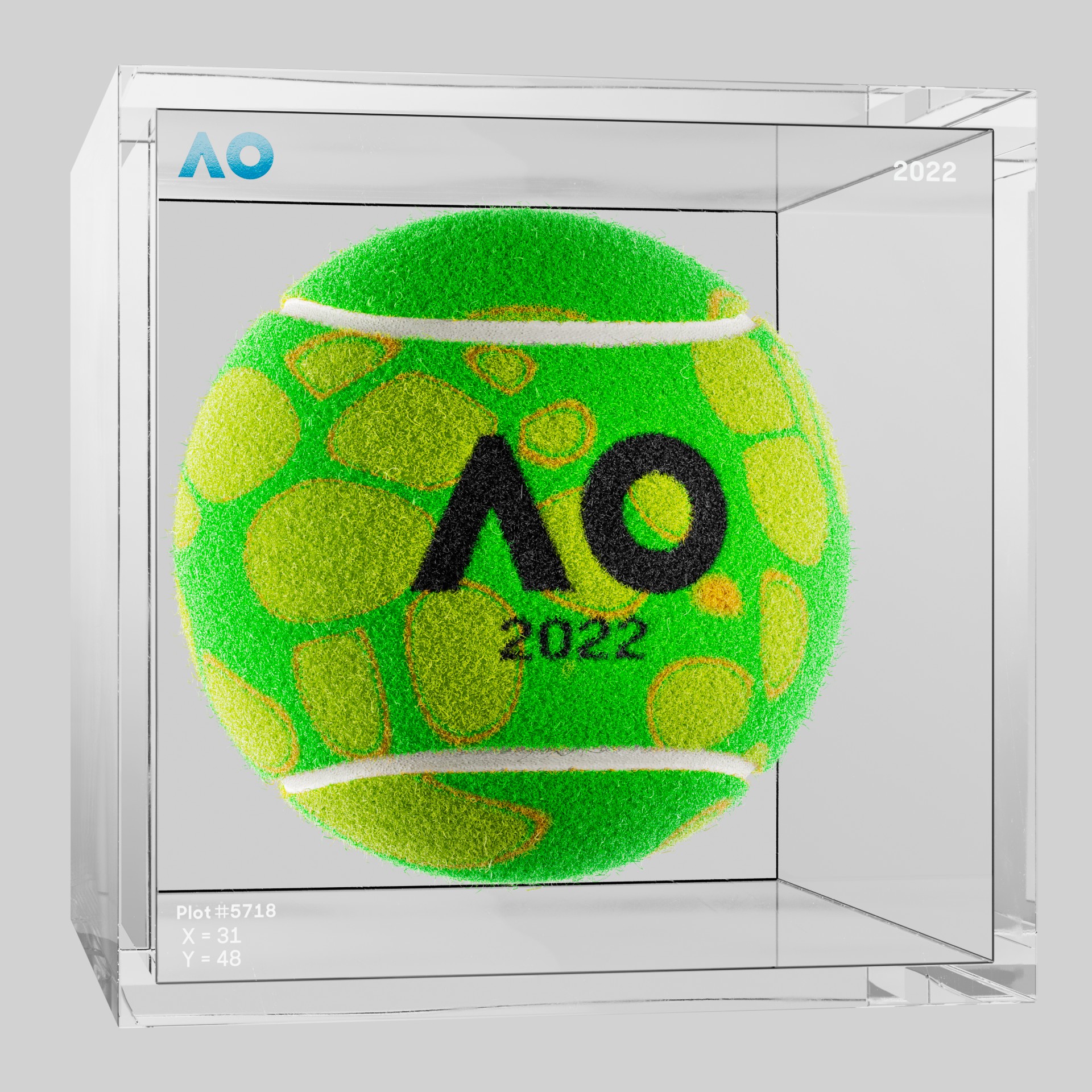 The Australian Open - The Australian Open Art Ball - AO Art Ball #1553 - NFT # 1553