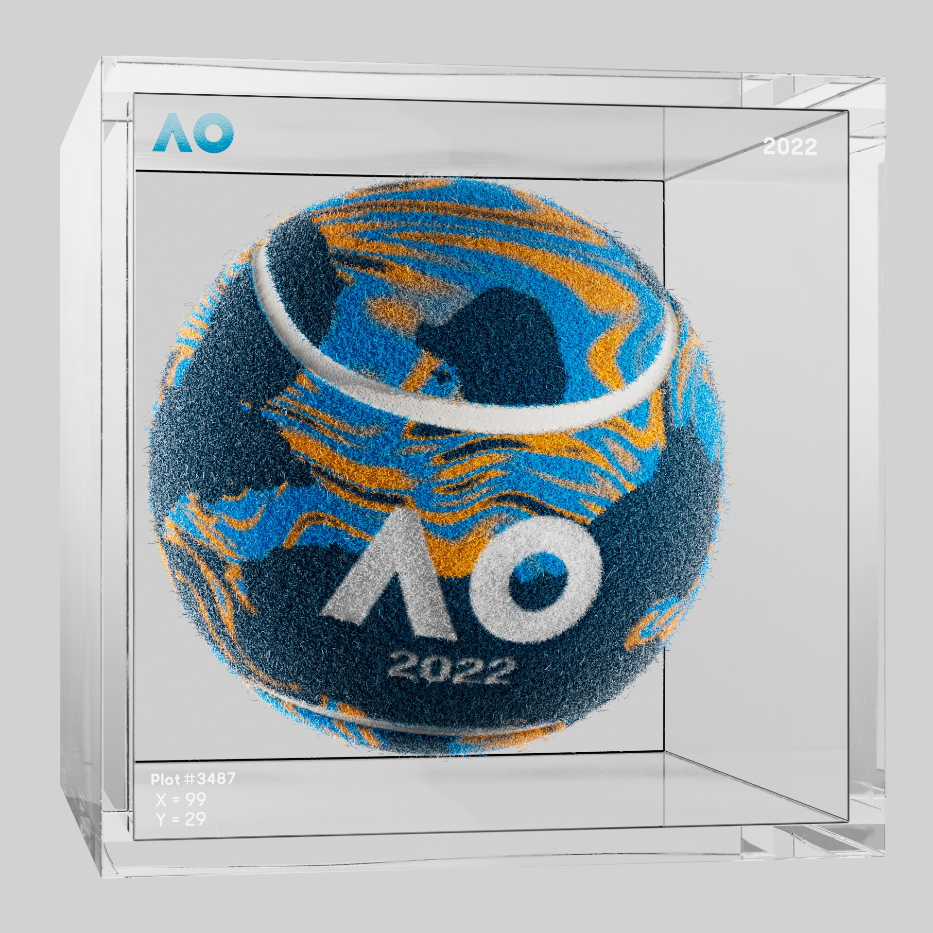 The Australian Open - The Australian Open Art Ball - AO Art Ball #1556 - NFT # 1556