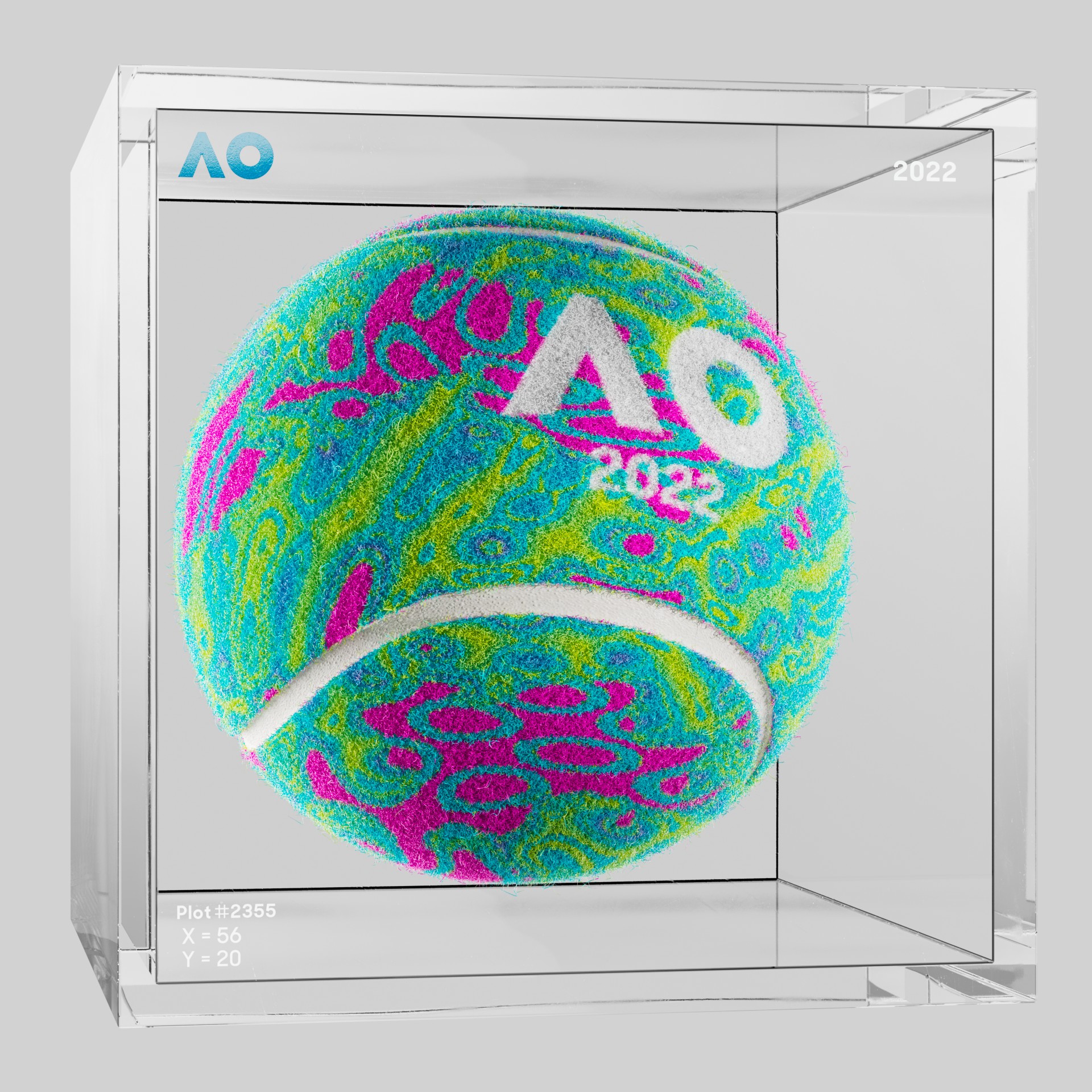 The Australian Open - The Australian Open Art Ball - AO Art Ball #1557 - NFT # 1557