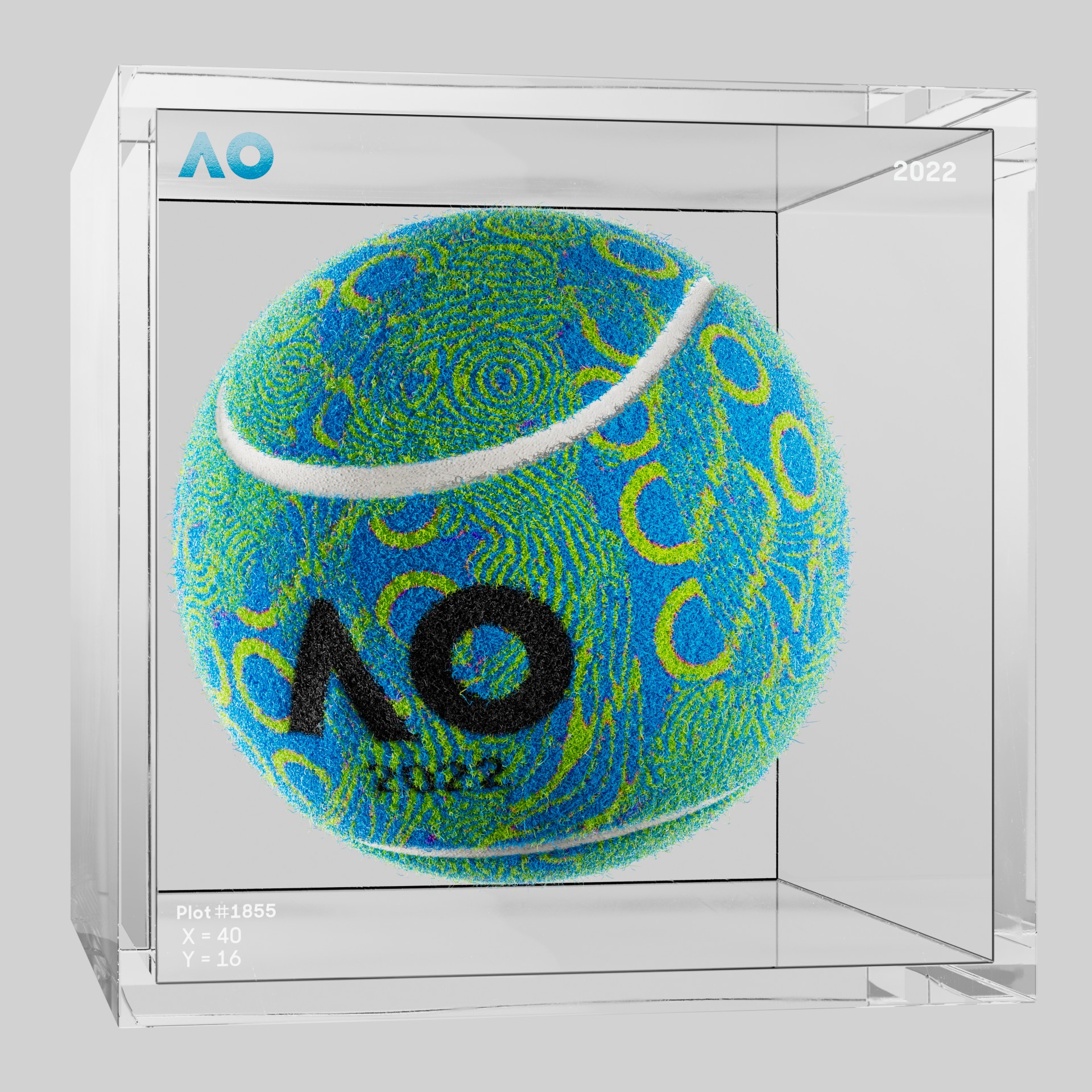 The Australian Open - The Australian Open Art Ball - AO Art Ball #1560 - NFT # 1560