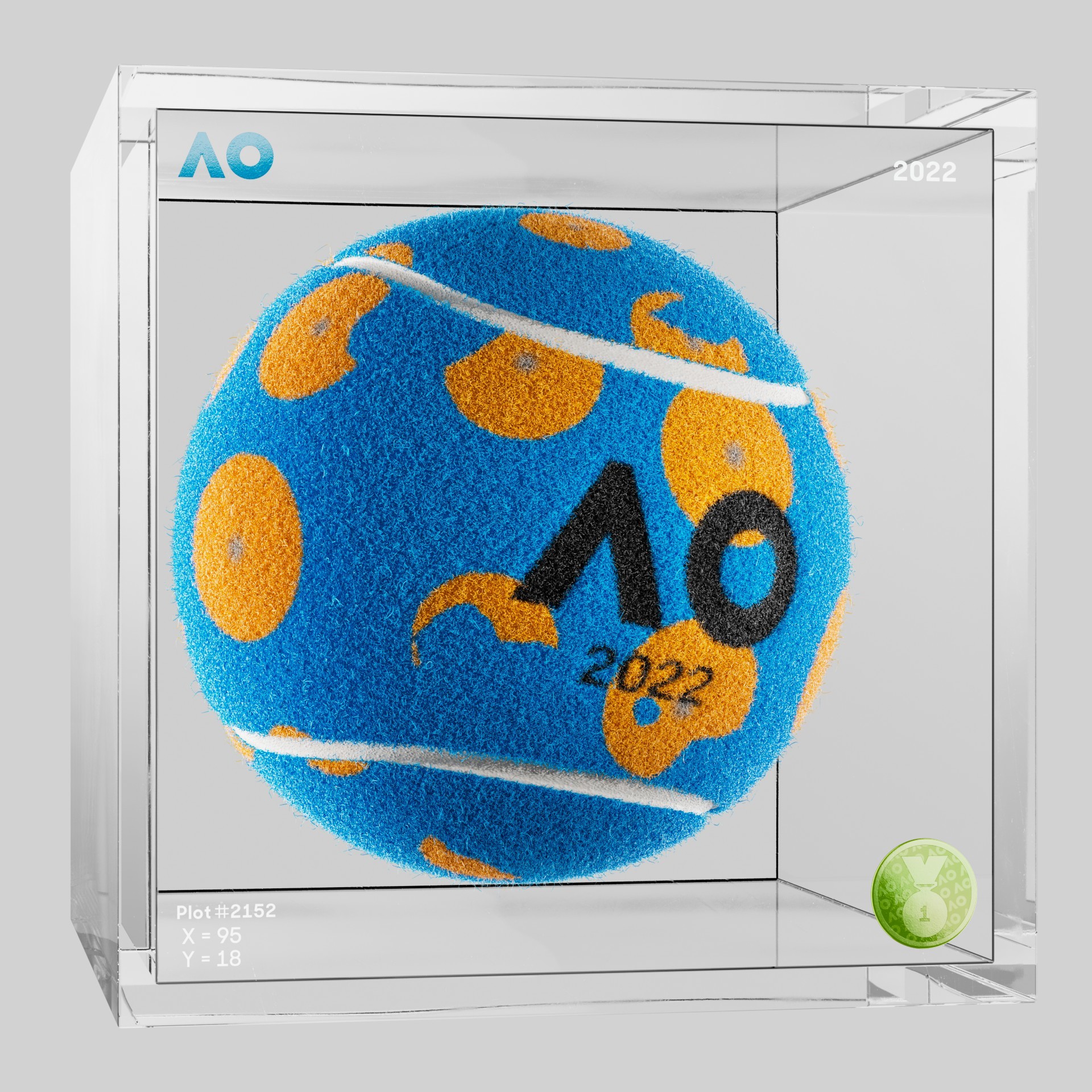 The Australian Open - The Australian Open Art Ball - AO Art Ball #1562 - NFT # 1562