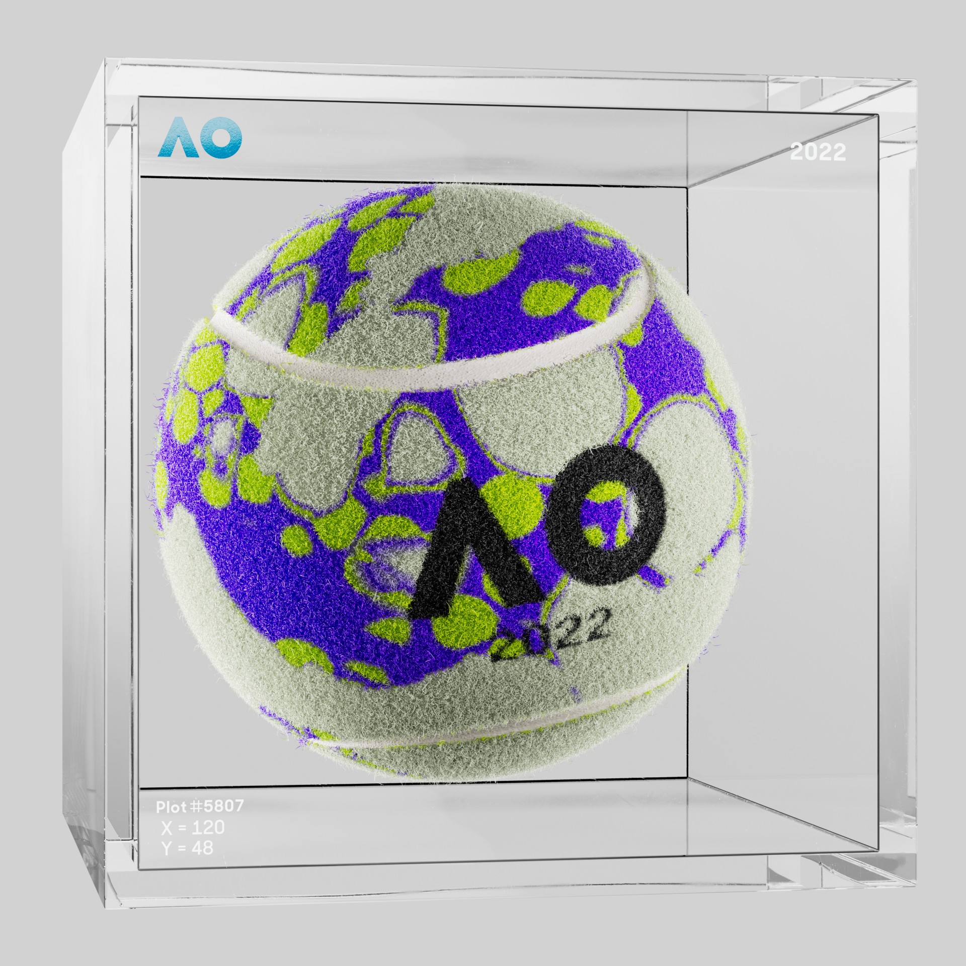 The Australian Open - The Australian Open Art Ball - AO Art Ball #1563 - NFT # 1563