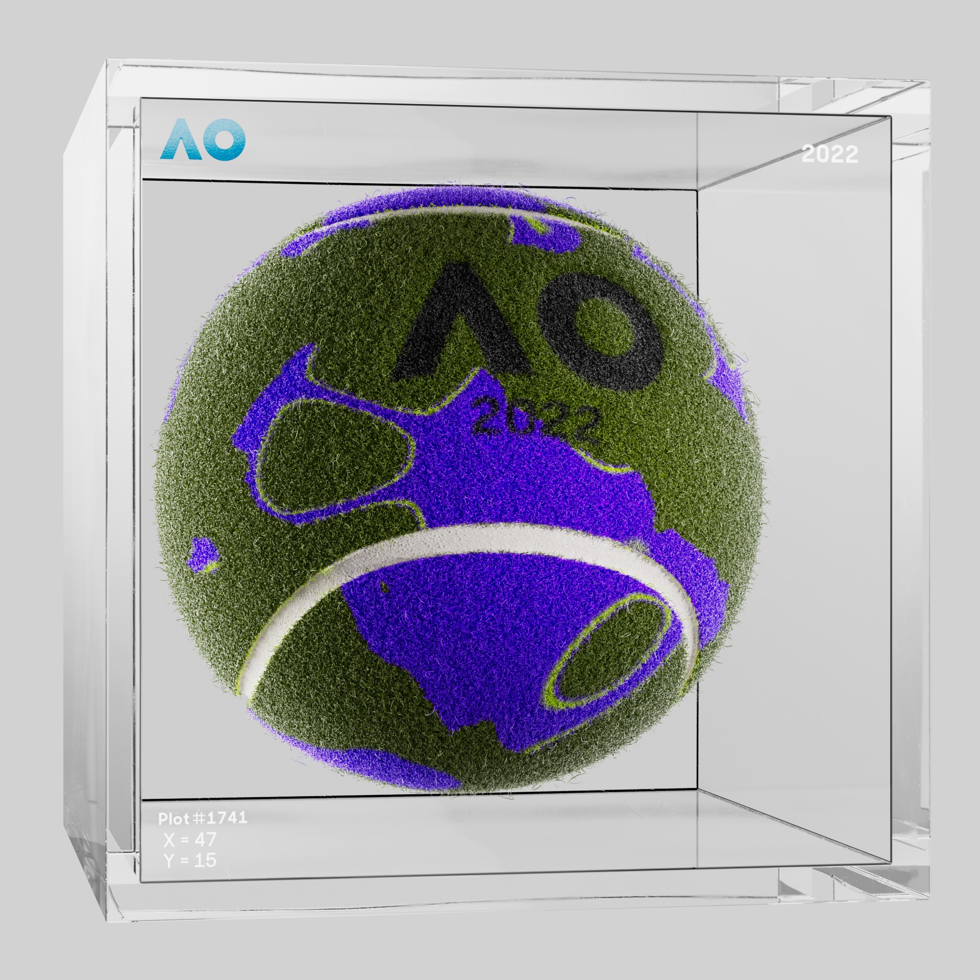 The Australian Open - The Australian Open Art Ball - AO Art Ball #1565 - NFT # 1565