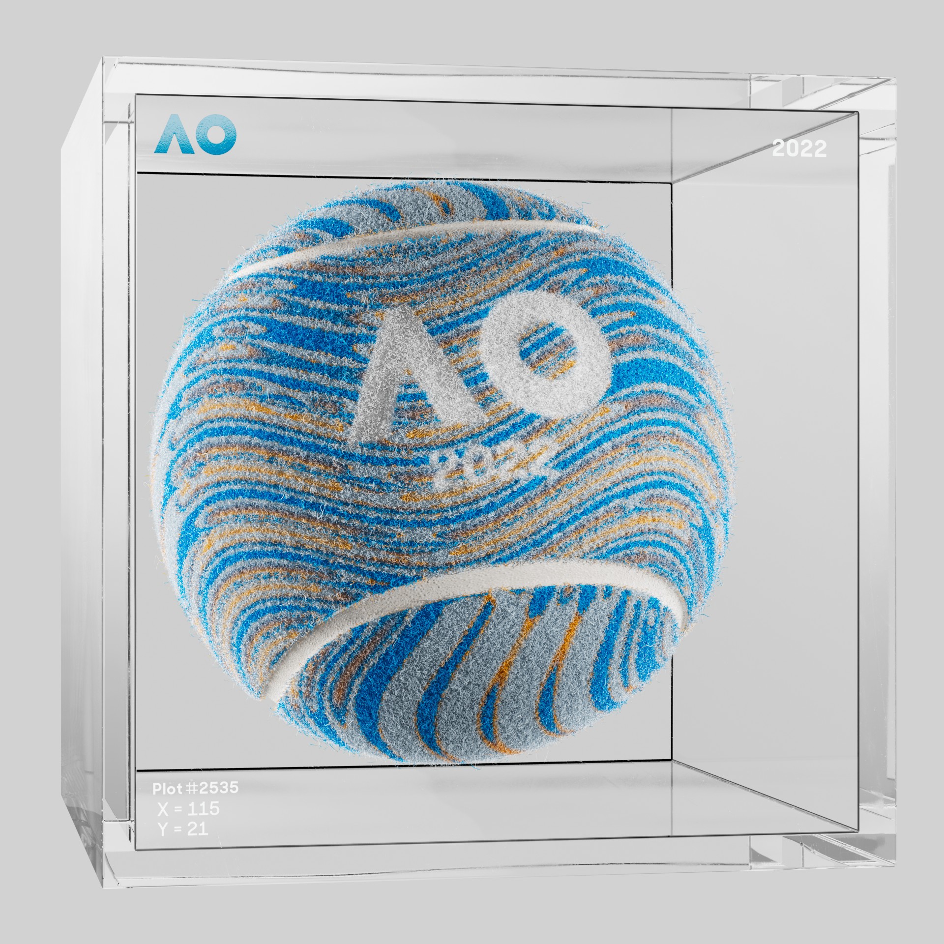 The Australian Open - The Australian Open Art Ball - AO Art Ball #1566 - NFT # 1566