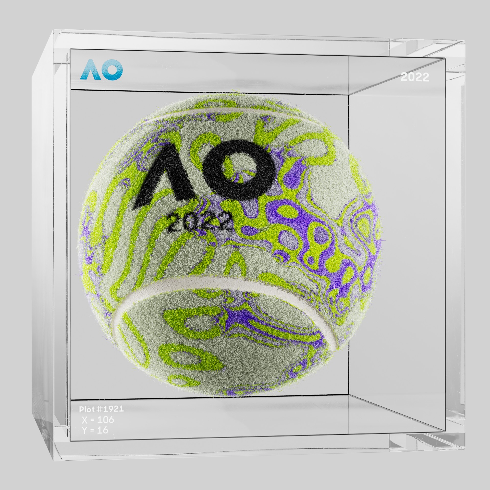 The Australian Open - The Australian Open Art Ball - AO Art Ball #157 - NFT # 157