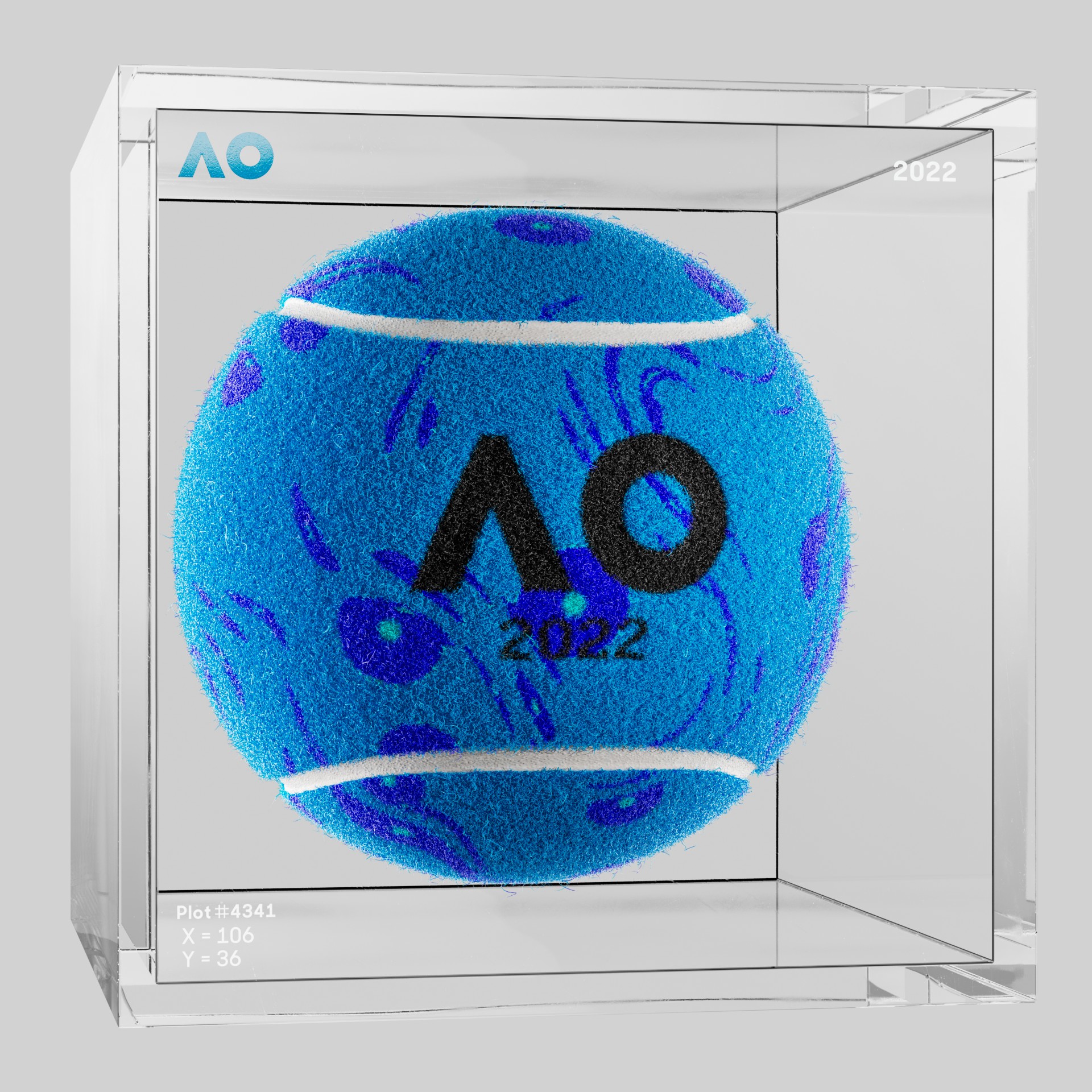 The Australian Open - The Australian Open Art Ball - AO Art Ball #1571 - NFT # 1571