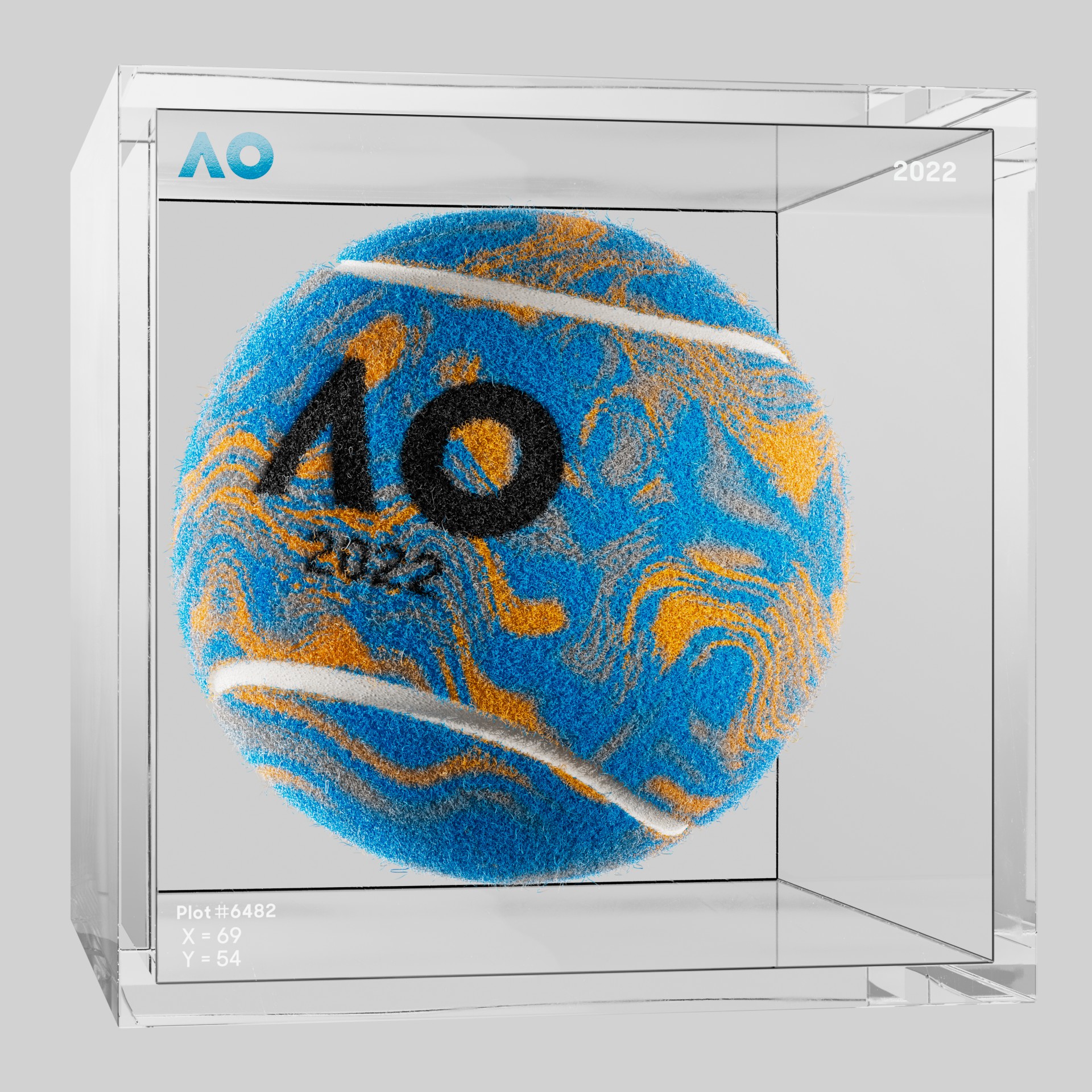 The Australian Open - The Australian Open Art Ball - AO Art Ball #1573 - NFT # 1573