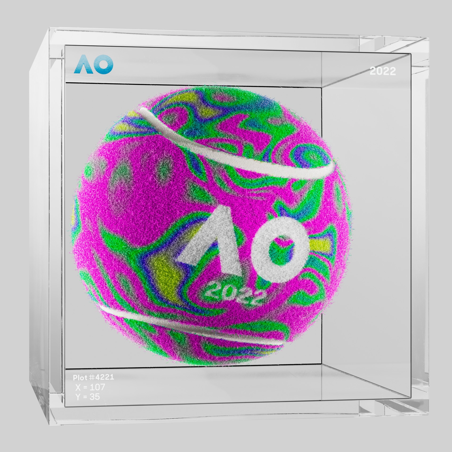 The Australian Open - The Australian Open Art Ball - AO Art Ball #1577 - NFT # 1577