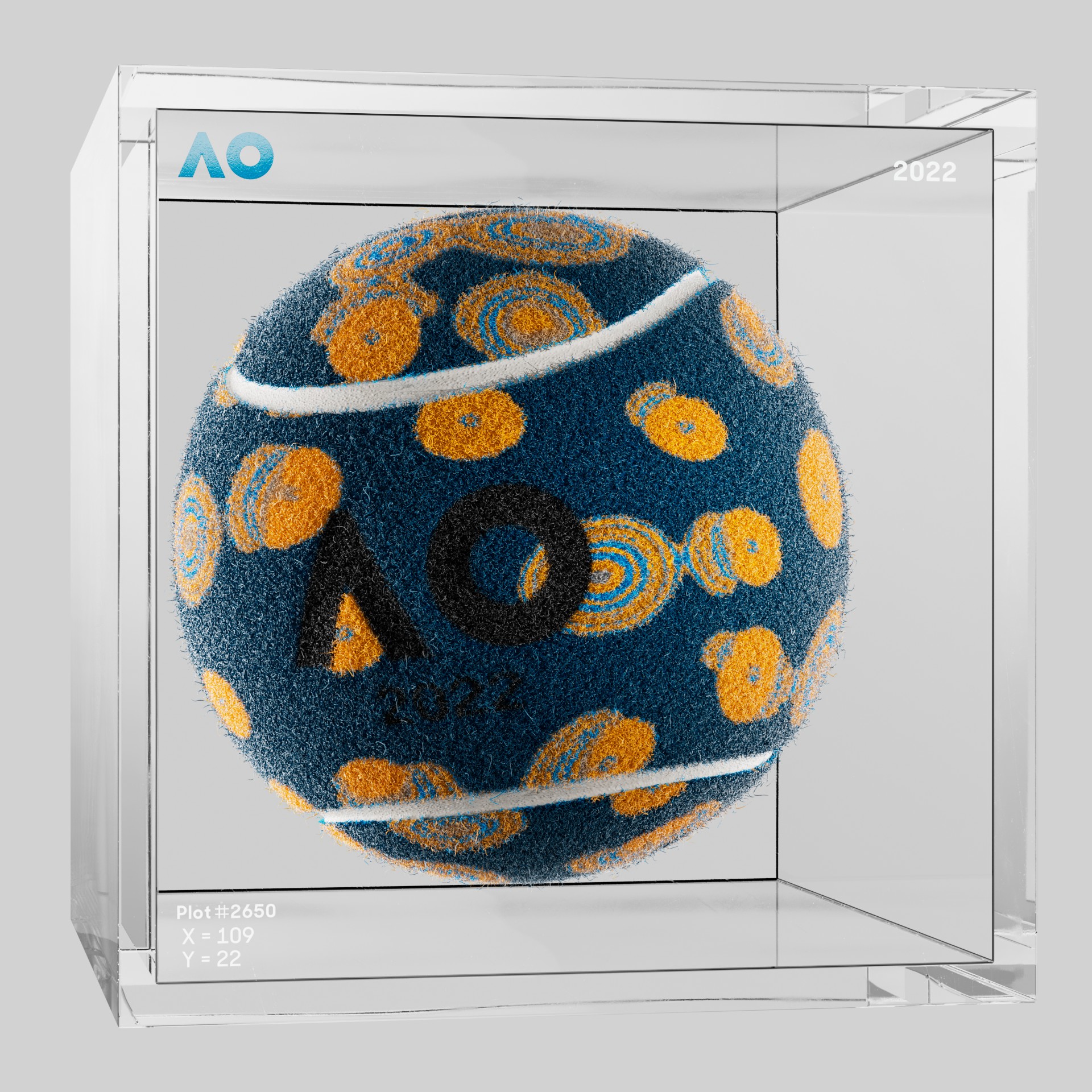 The Australian Open - The Australian Open Art Ball - AO Art Ball #1580 - NFT # 1580