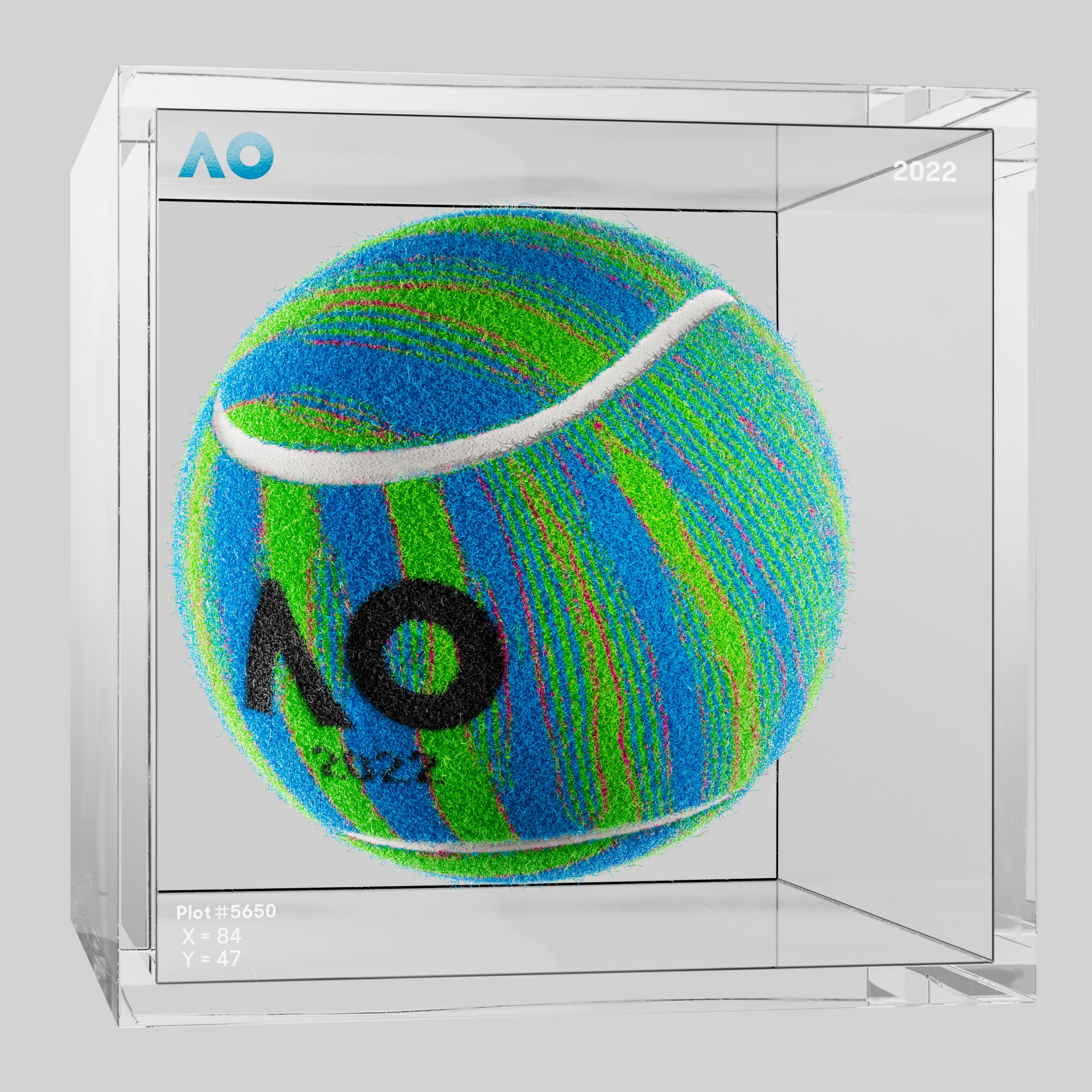 The Australian Open - The Australian Open Art Ball - AO Art Ball #1584 - NFT # 1584