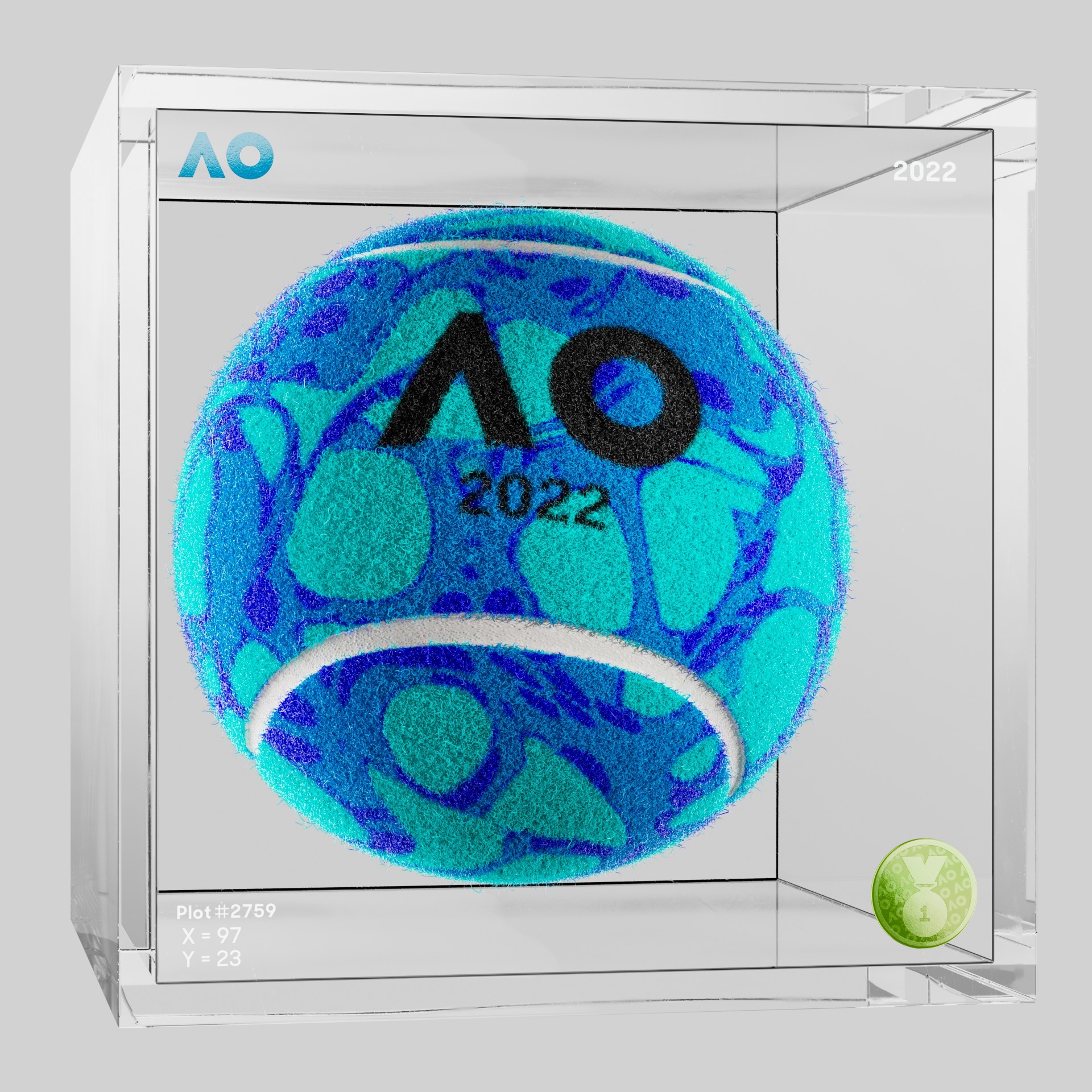 The Australian Open - The Australian Open Art Ball - AO Art Ball #1585 - NFT # 1585