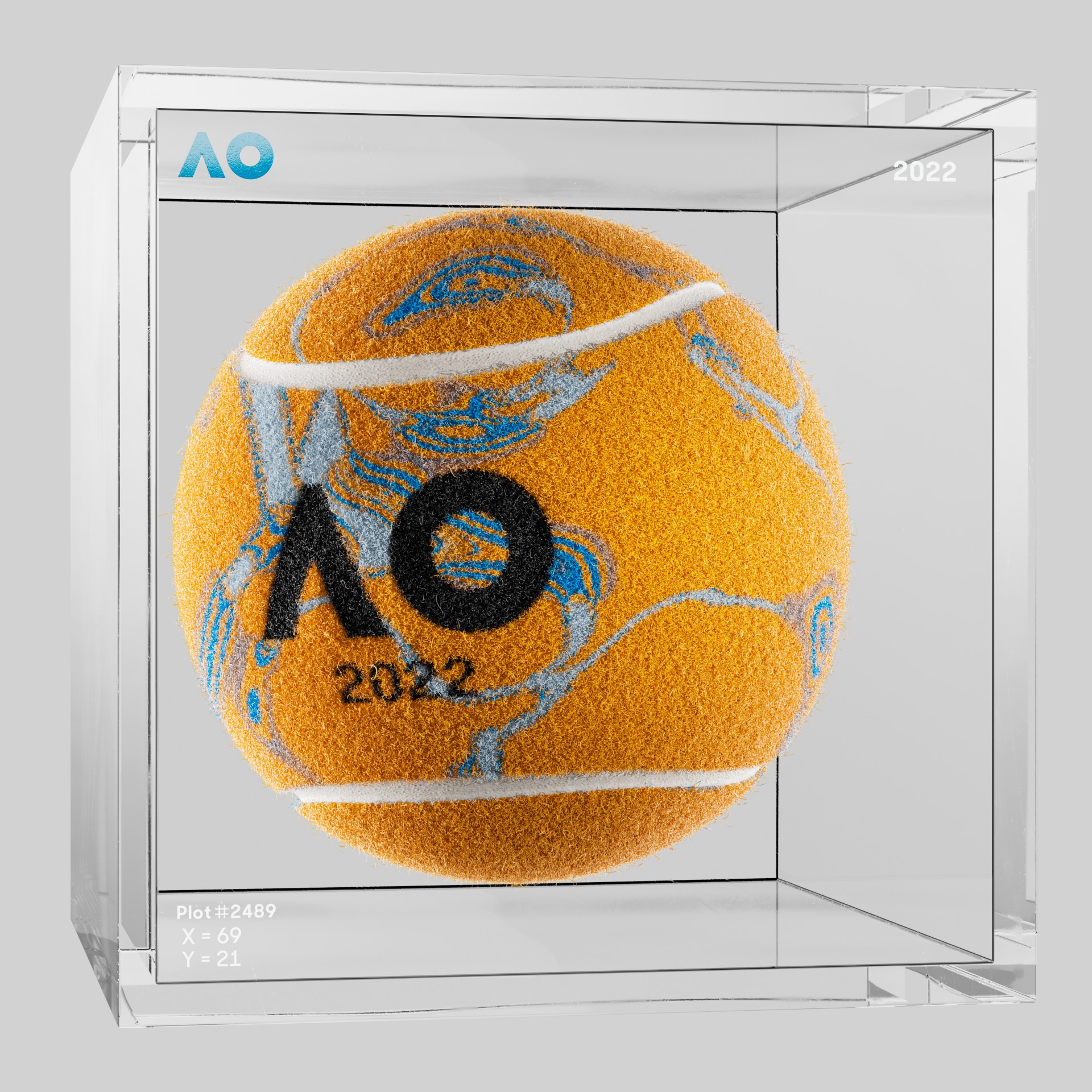 The Australian Open - The Australian Open Art Ball - AO Art Ball #1586 - NFT # 1586