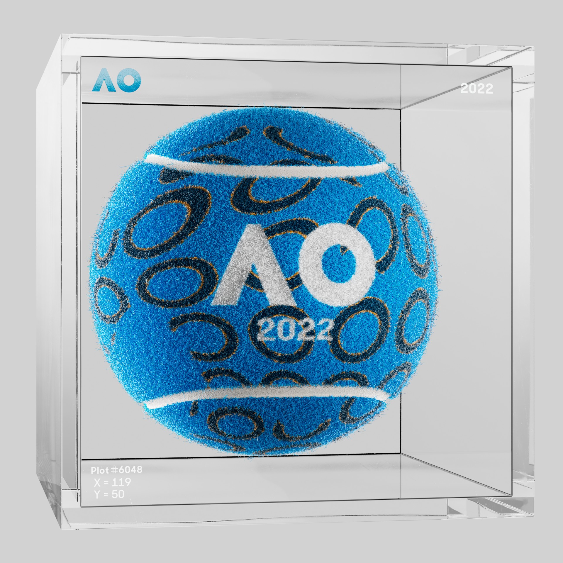 The Australian Open - The Australian Open Art Ball - AO Art Ball #1587 - NFT # 1587
