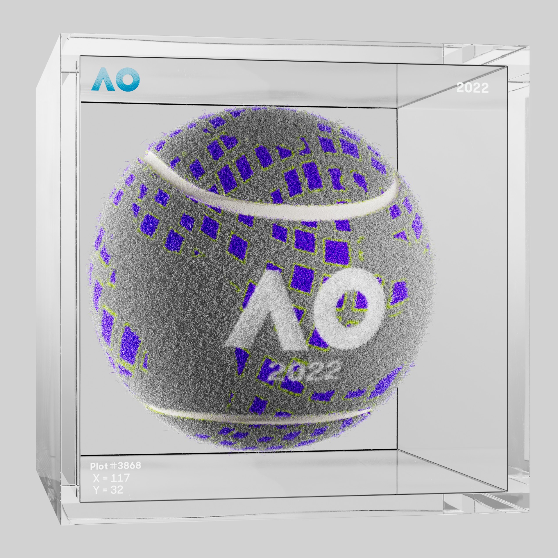 The Australian Open - The Australian Open Art Ball - AO Art Ball #1588 - NFT # 1588