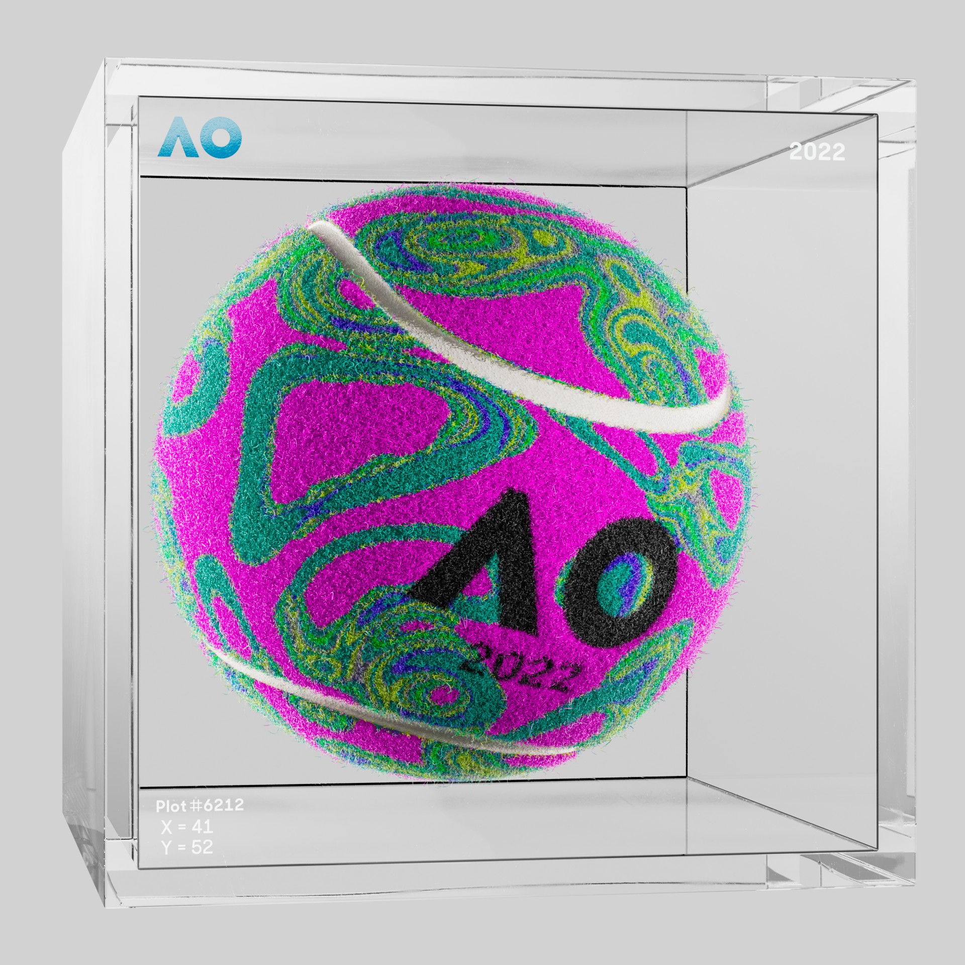 The Australian Open - The Australian Open Art Ball - AO Art Ball #1589 - NFT # 1589