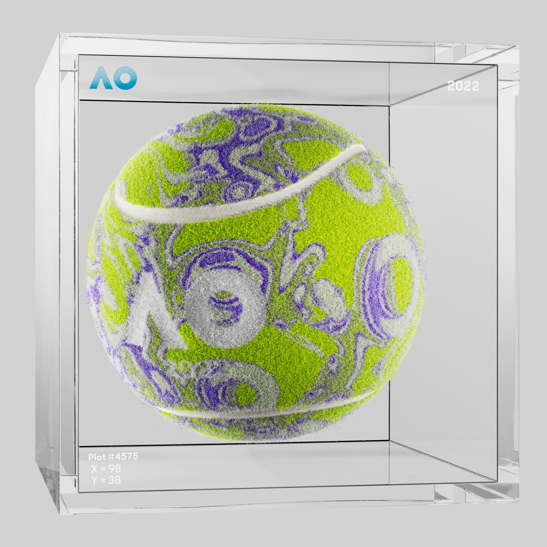 The Australian Open - The Australian Open Art Ball - AO Art Ball #1590 - NFT # 1590