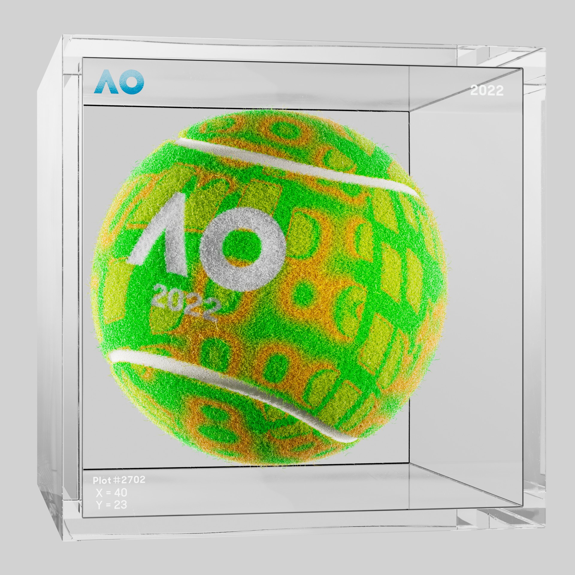 The Australian Open - The Australian Open Art Ball - AO Art Ball #1595 - NFT # 1595