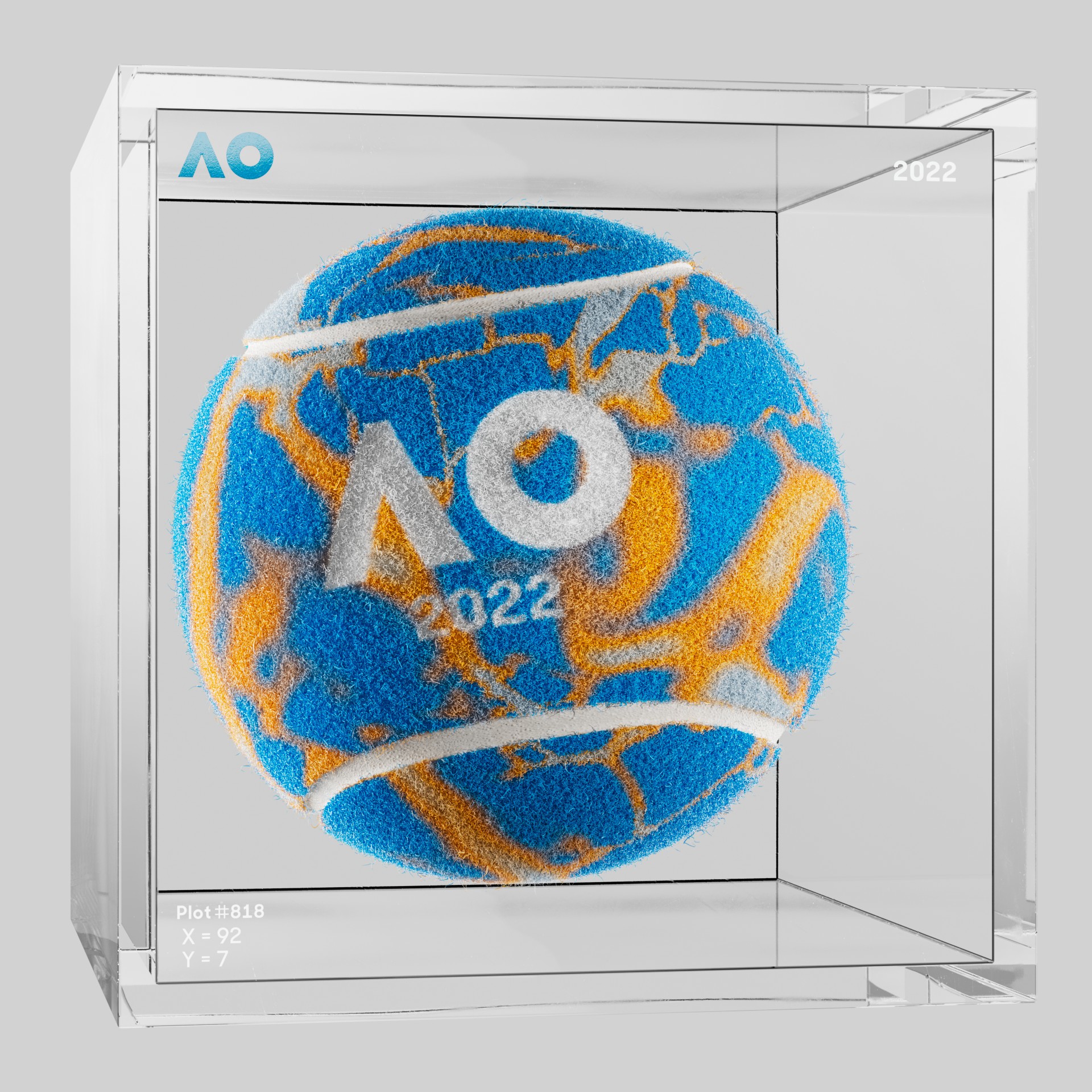 The Australian Open - The Australian Open Art Ball - AO Art Ball #1596 - NFT # 1596