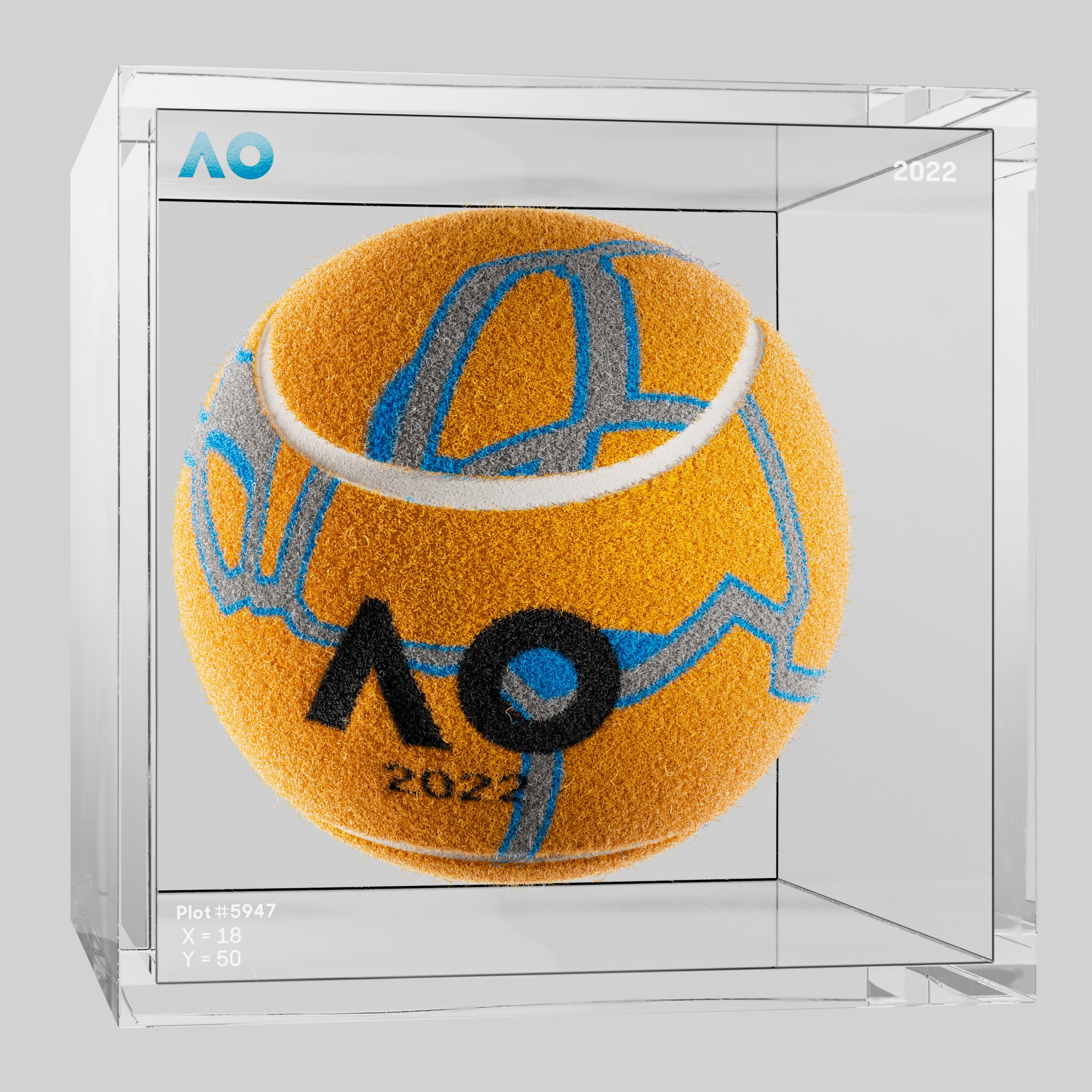 The Australian Open - The Australian Open Art Ball - AO Art Ball #1598 - NFT # 1598
