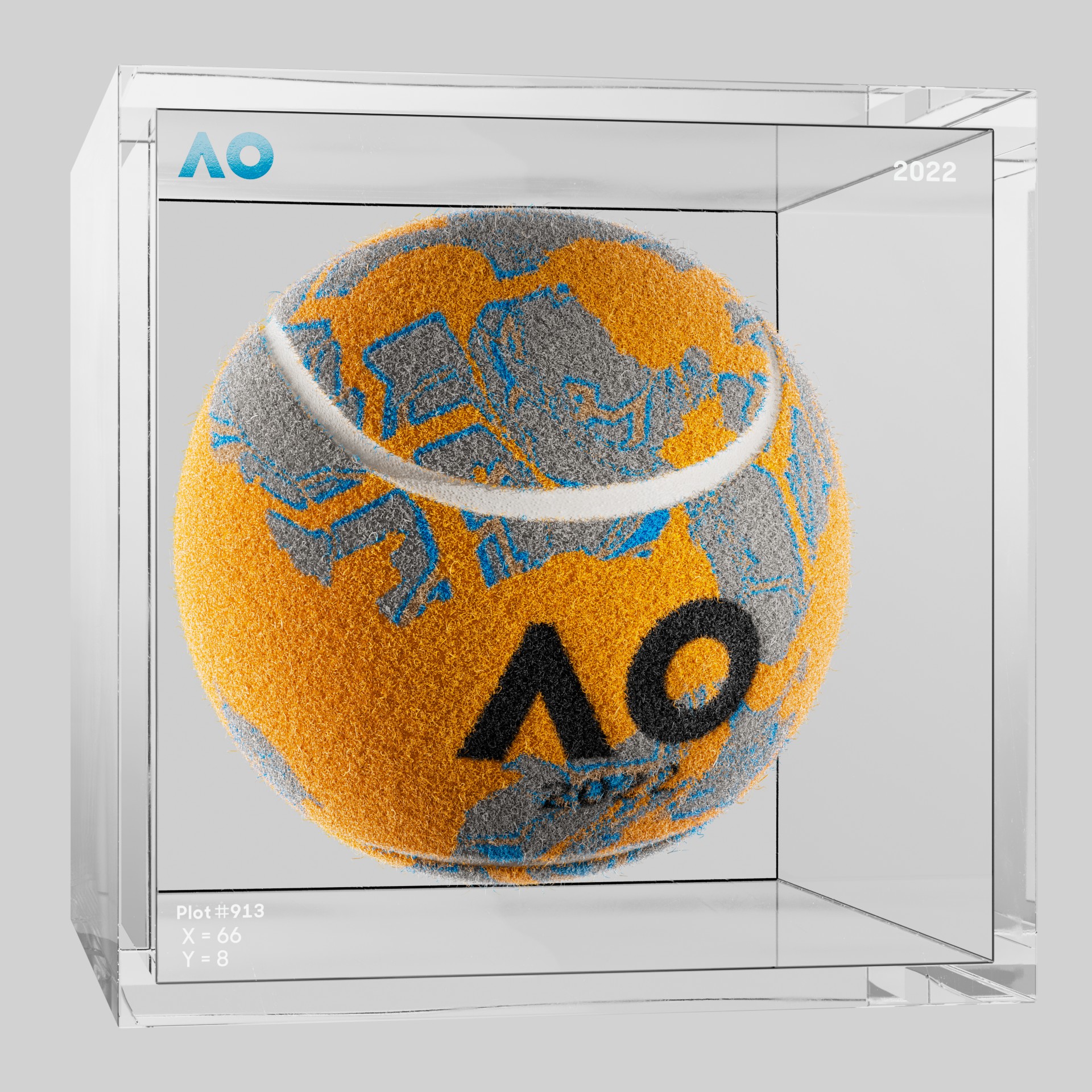 The Australian Open - The Australian Open Art Ball - AO Art Ball #1599 - NFT # 1599