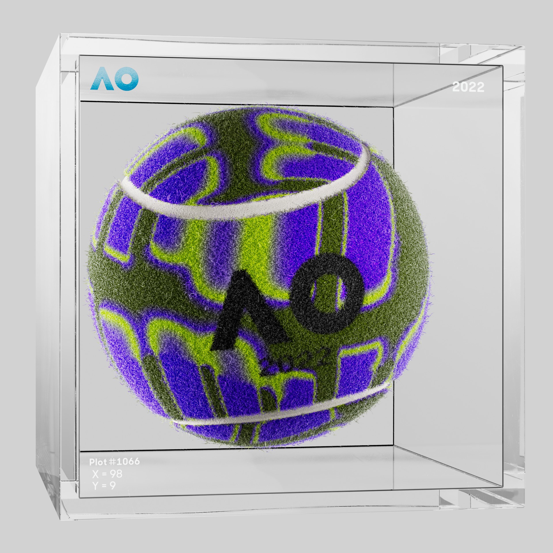 The Australian Open - The Australian Open Art Ball - AO Art Ball #1600 - NFT # 1600