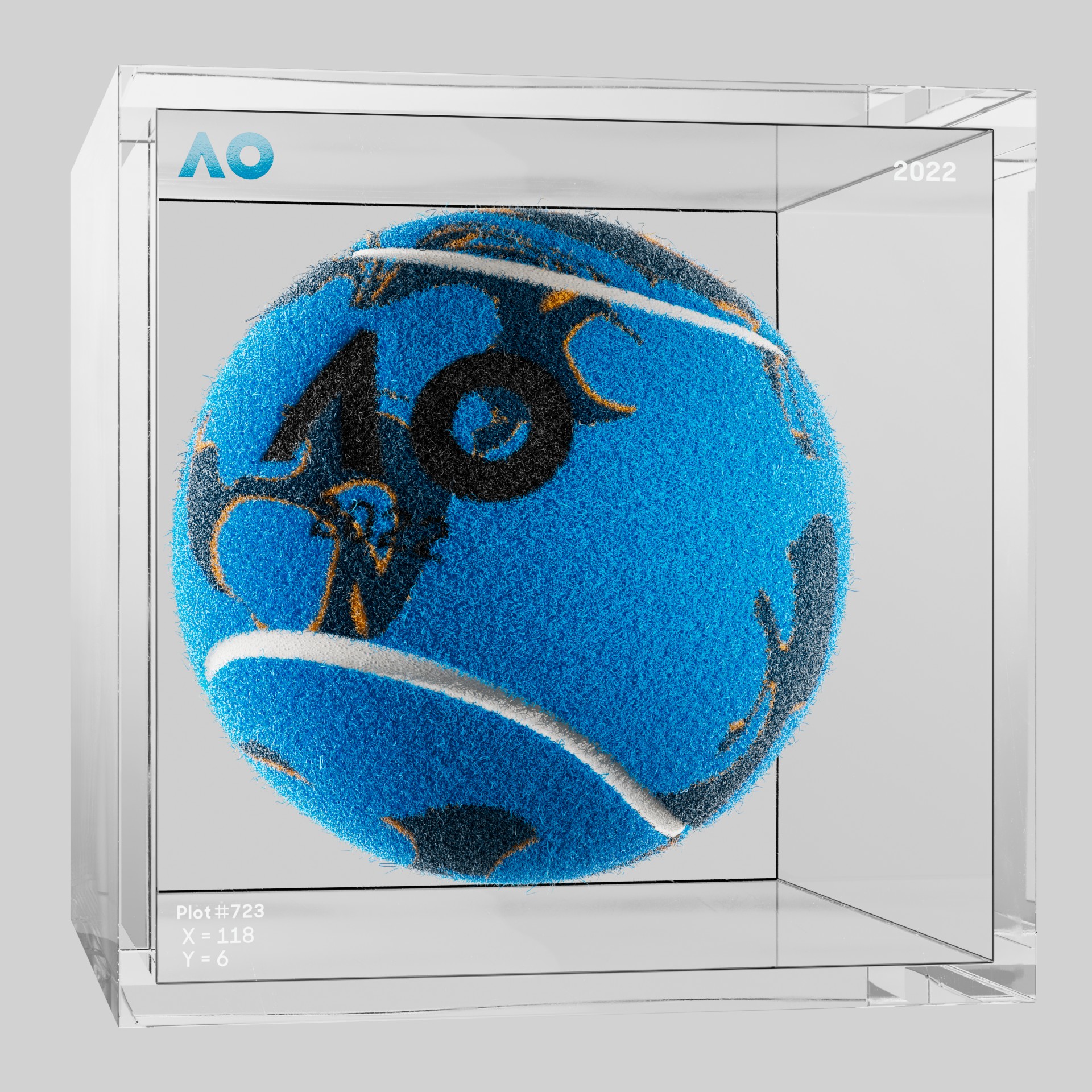 The Australian Open - The Australian Open Art Ball - AO Art Ball #1602 - NFT # 1602