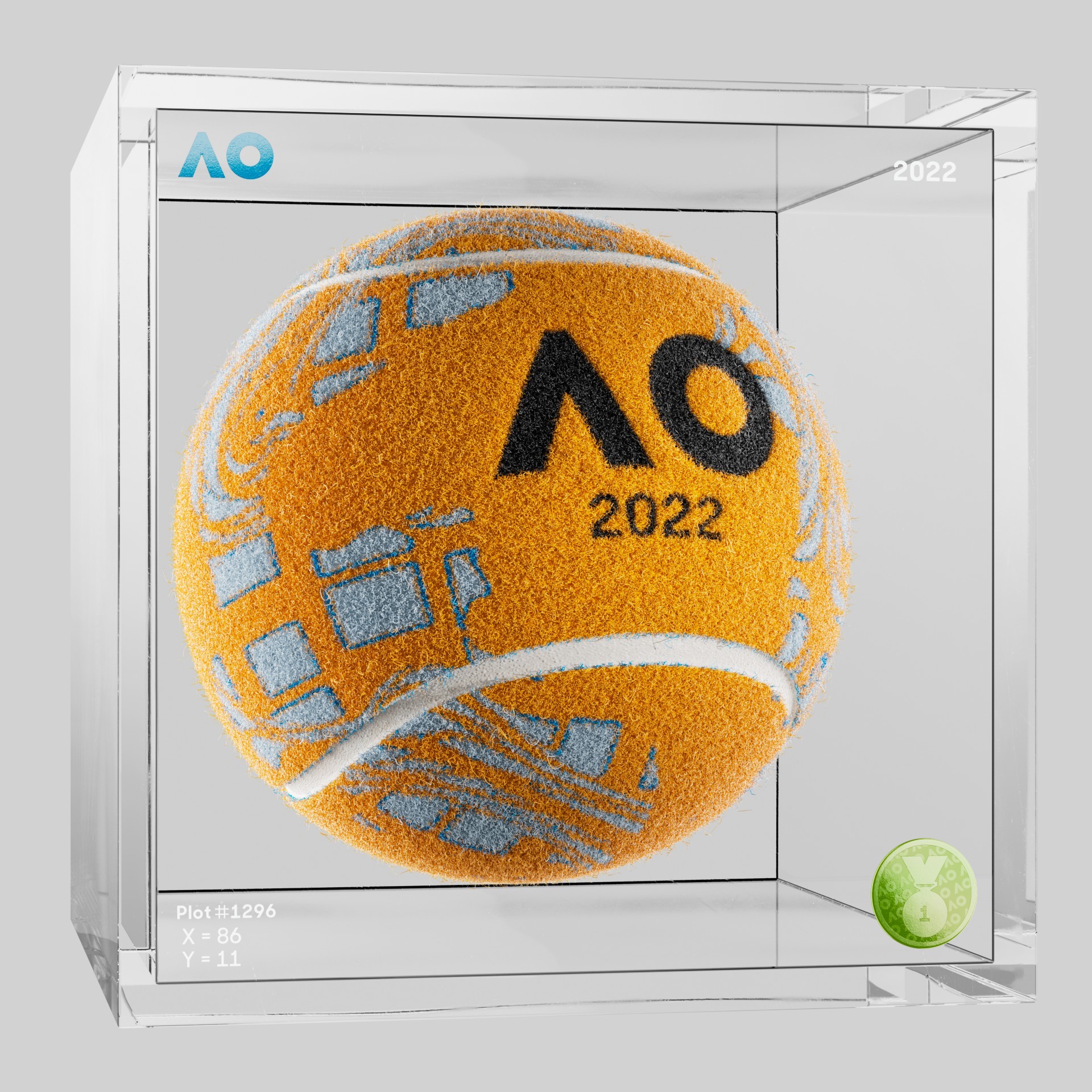 The Australian Open - The Australian Open Art Ball - AO Art Ball #1603 - NFT # 1603