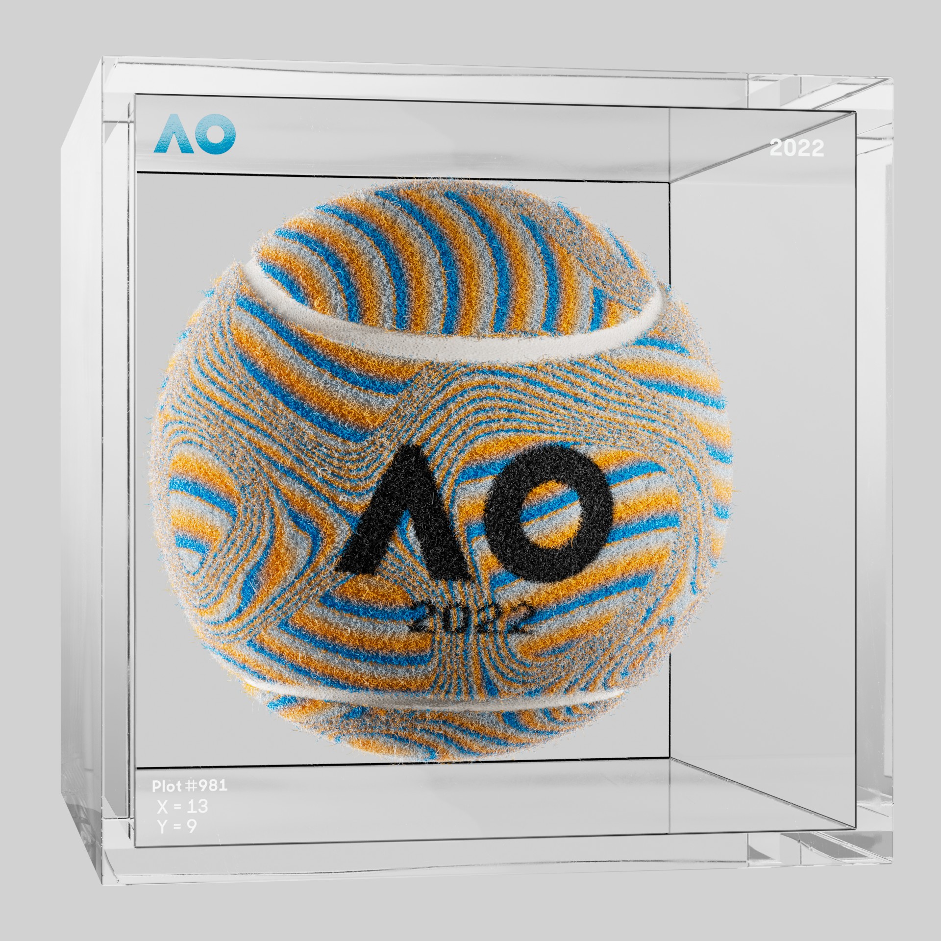 The Australian Open - The Australian Open Art Ball - AO Art Ball #1610 - NFT # 1610