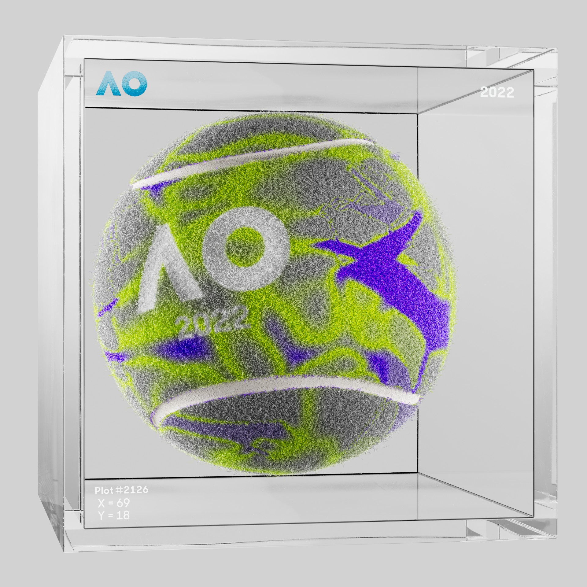 The Australian Open - The Australian Open Art Ball - AO Art Ball #1613 - NFT # 1613