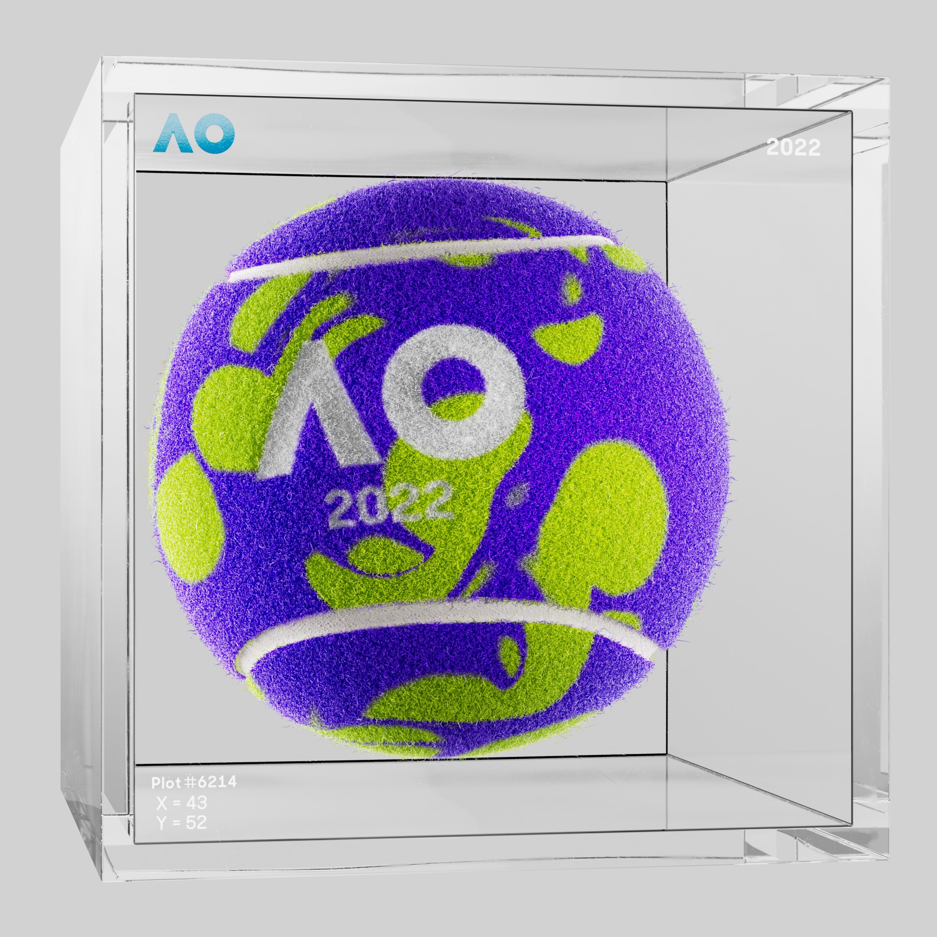The Australian Open - The Australian Open Art Ball - AO Art Ball #1619 - NFT # 1619