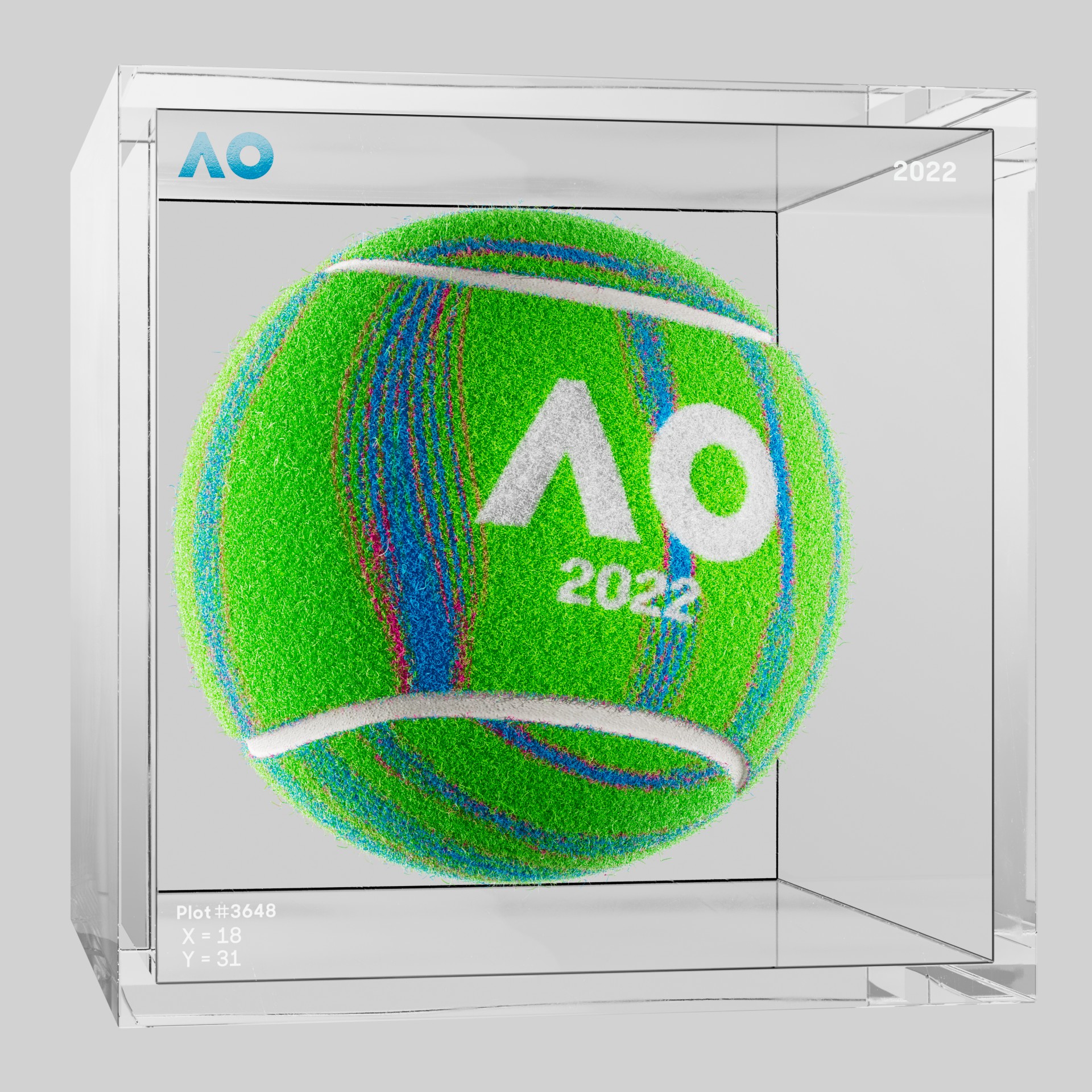 The Australian Open - The Australian Open Art Ball - AO Art Ball #162 - NFT # 162