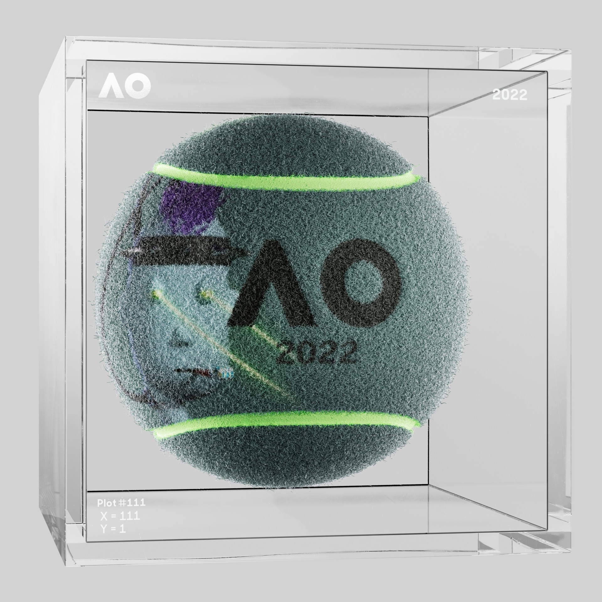 The Australian Open - The Australian Open Art Ball - AO Art Ball #1621 - NFT # 1621