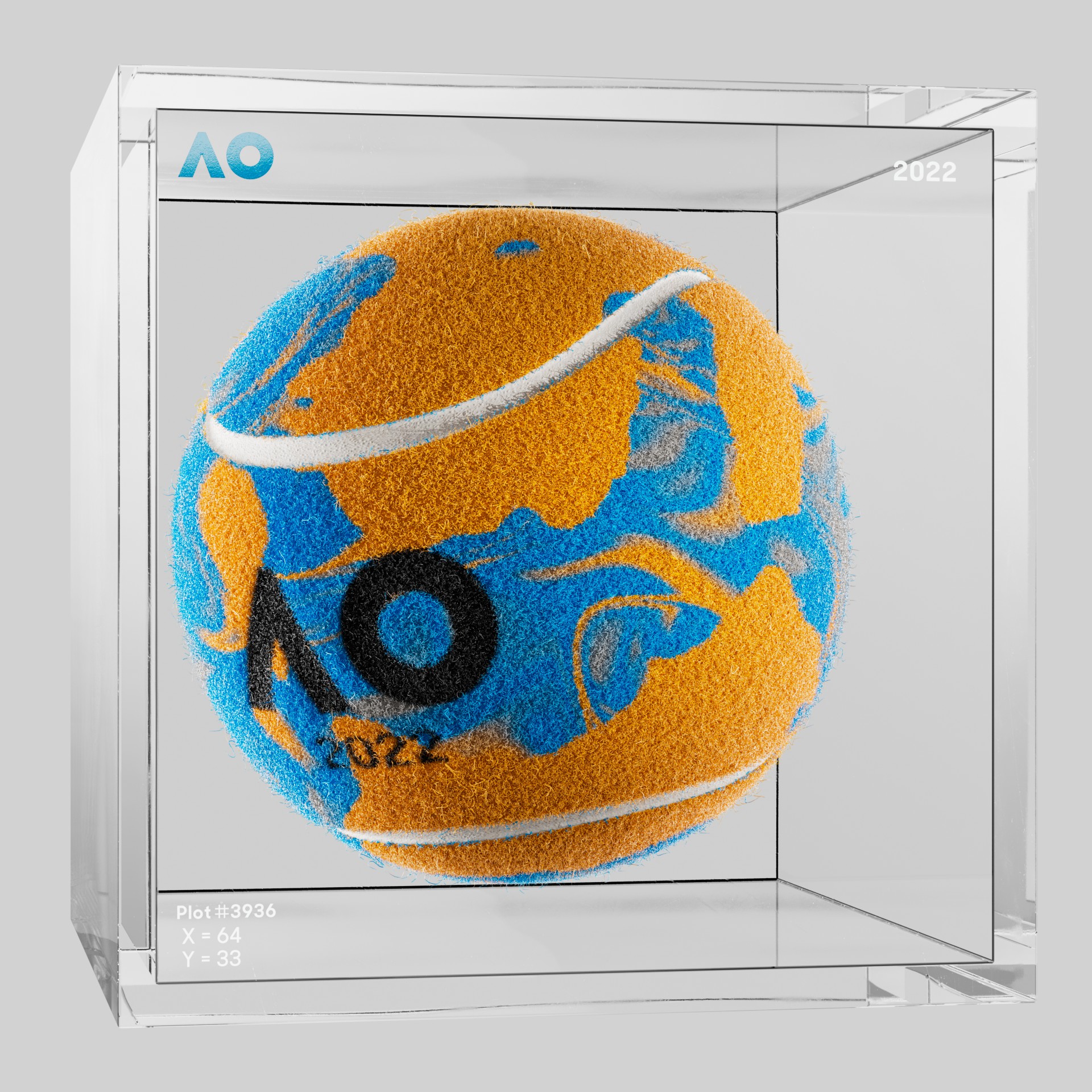 The Australian Open - The Australian Open Art Ball - AO Art Ball #1622 - NFT # 1622