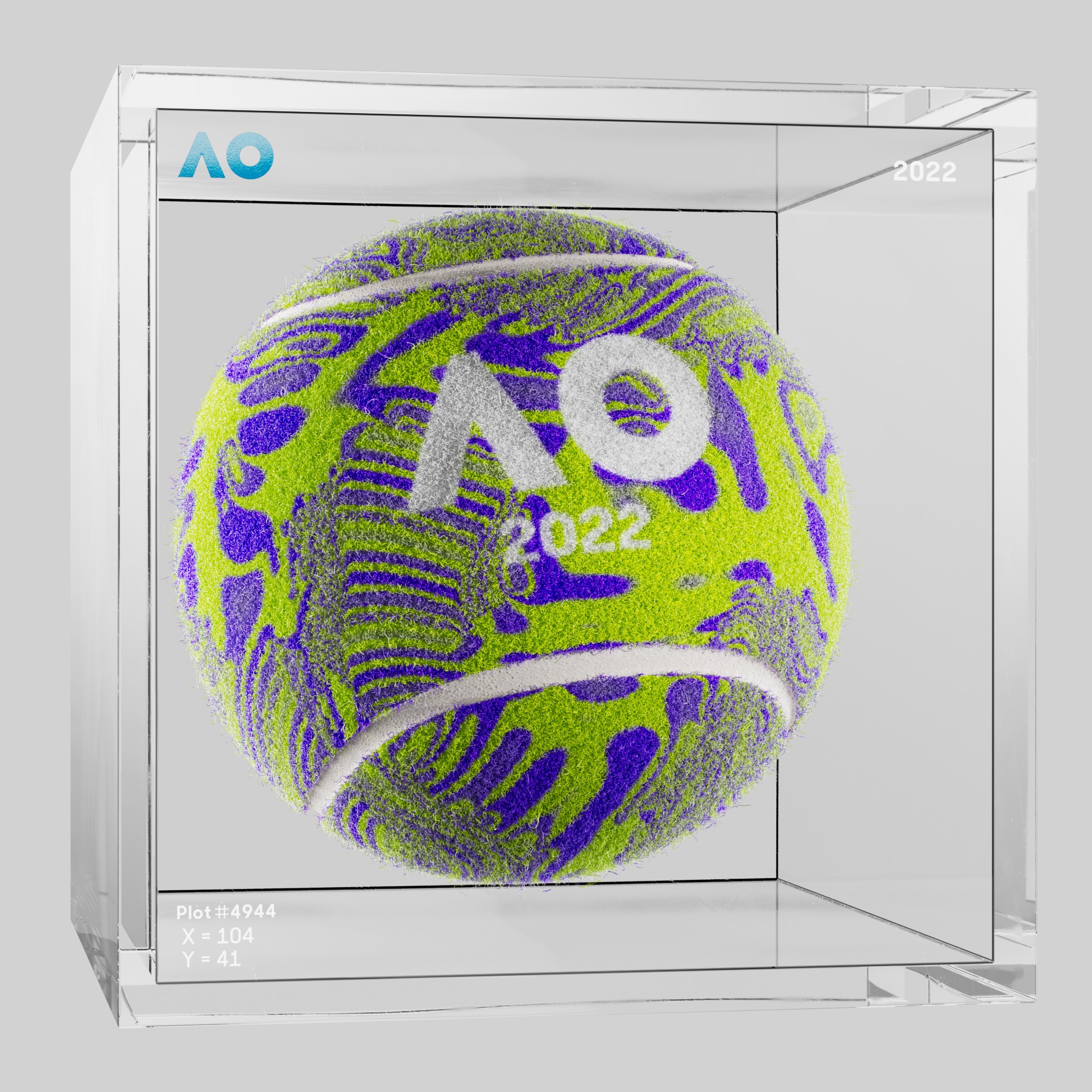 The Australian Open - The Australian Open Art Ball - AO Art Ball #1624 - NFT # 1624