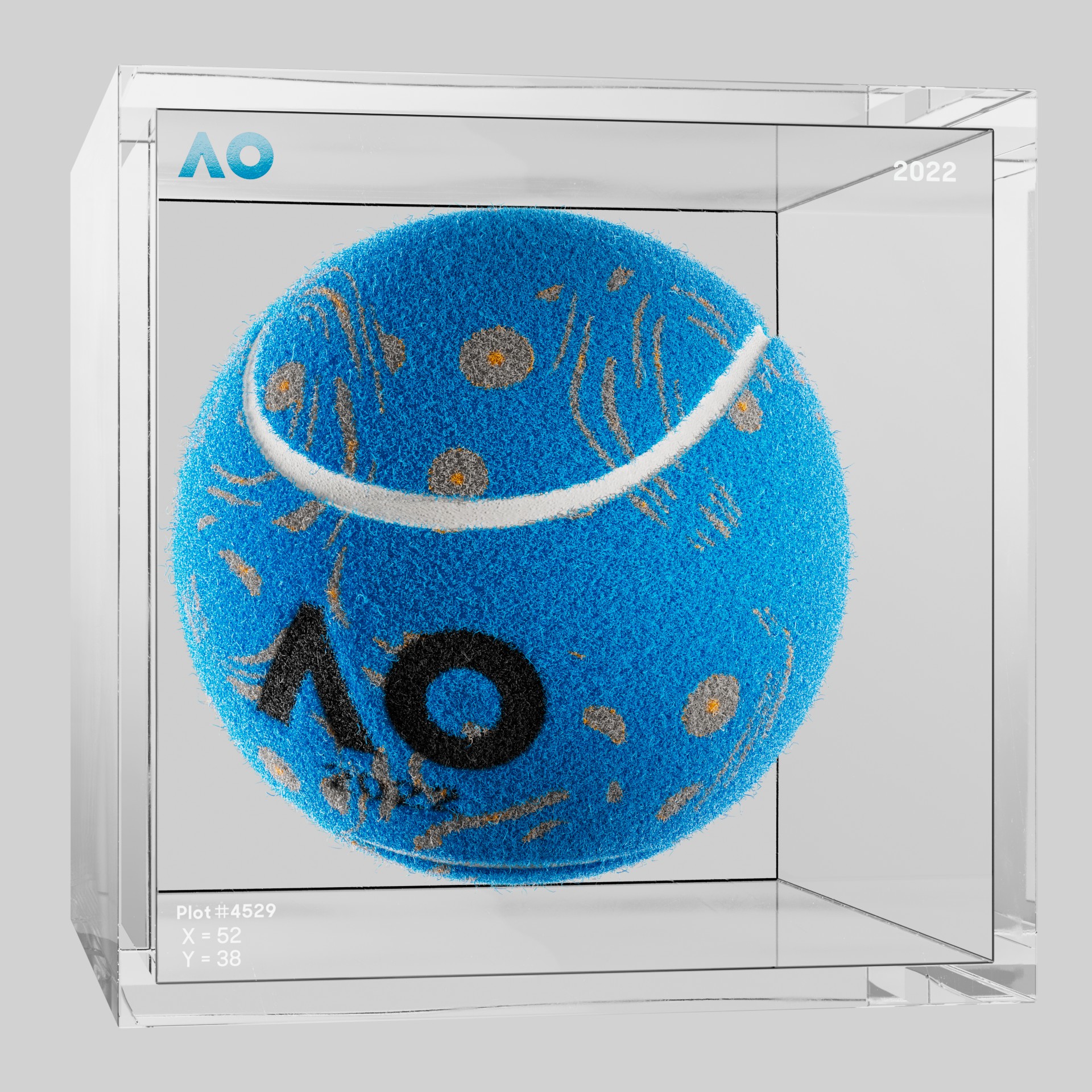 The Australian Open - The Australian Open Art Ball - AO Art Ball #1625 - NFT # 1625