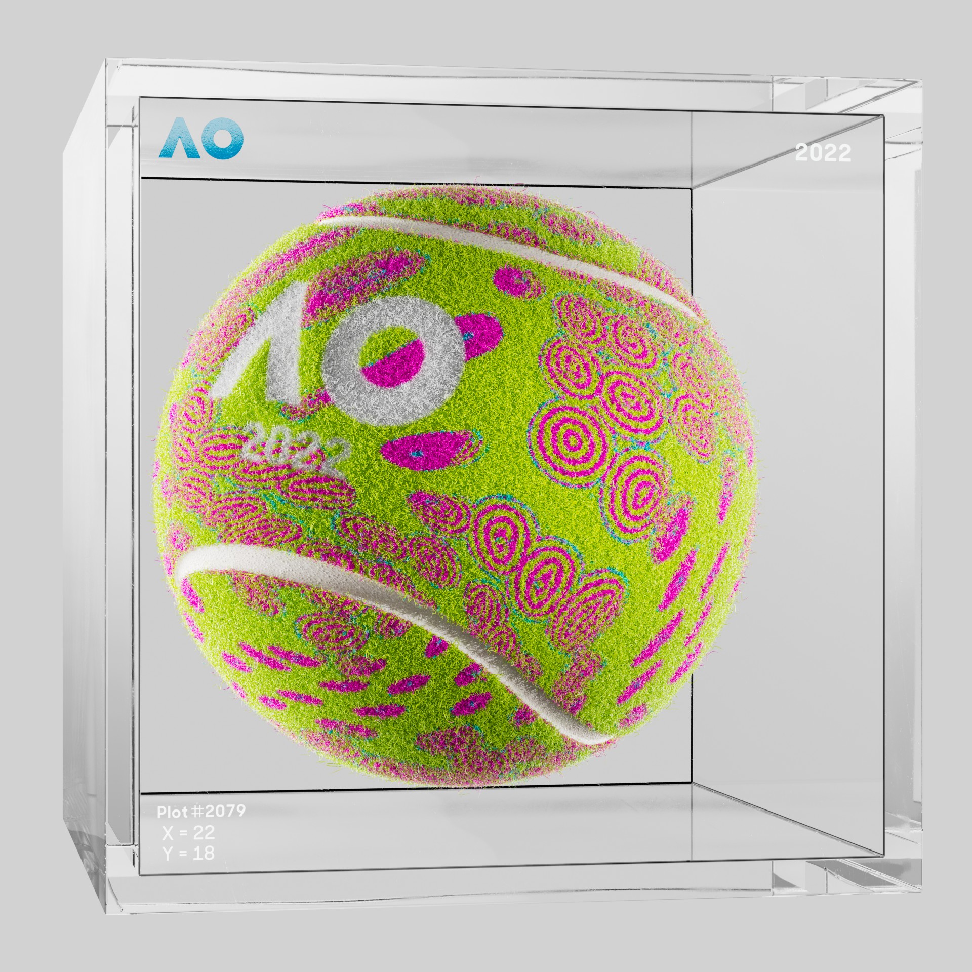 The Australian Open - The Australian Open Art Ball - AO Art Ball #1627 - NFT # 1627