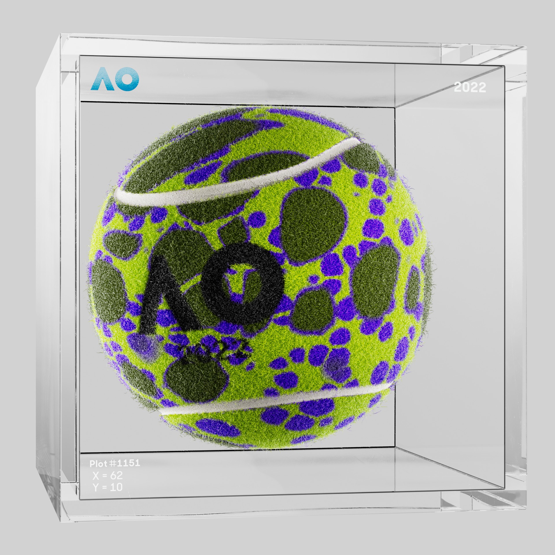 The Australian Open - The Australian Open Art Ball - AO Art Ball #1628 - NFT # 1628
