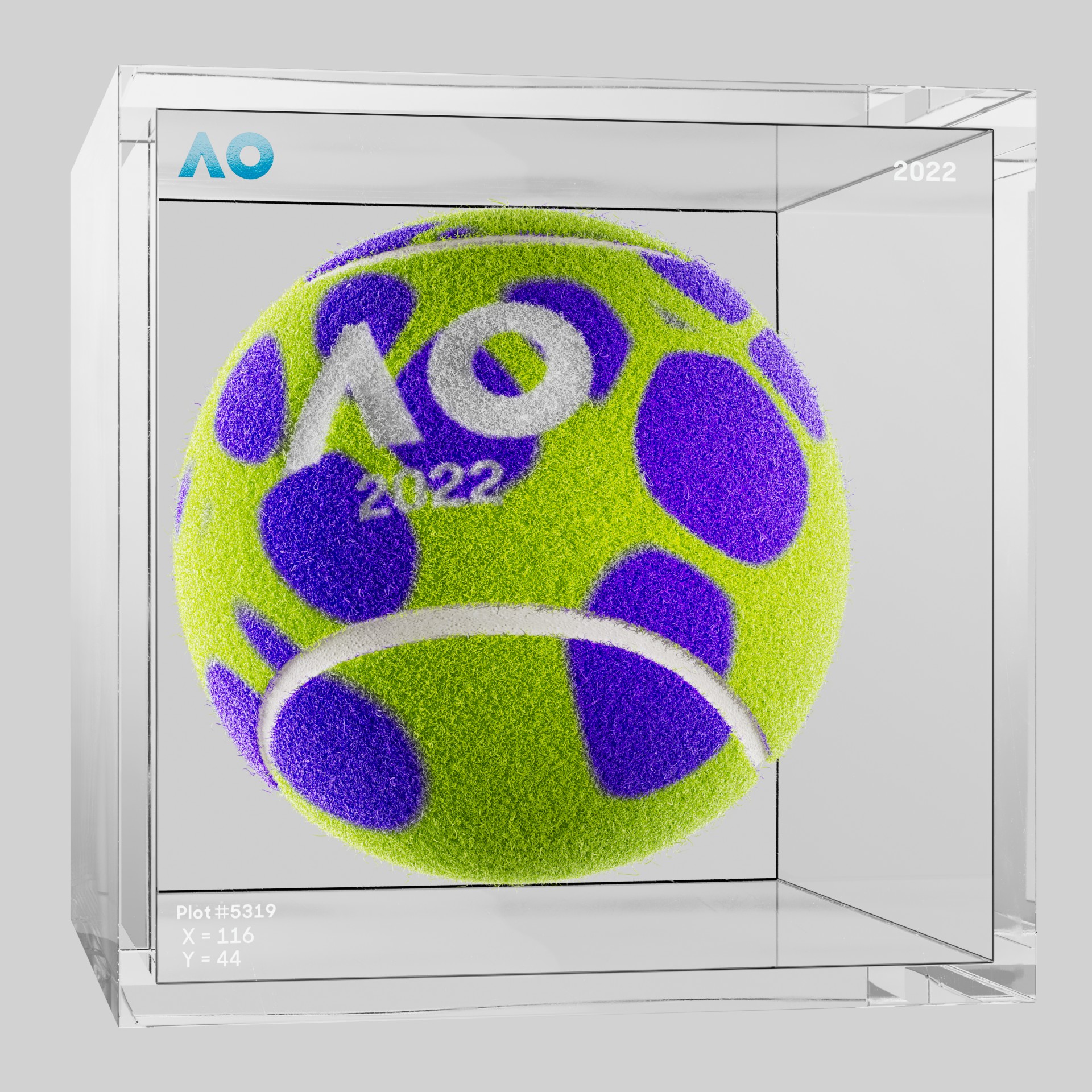 The Australian Open - The Australian Open Art Ball - AO Art Ball #1634 - NFT # 1634